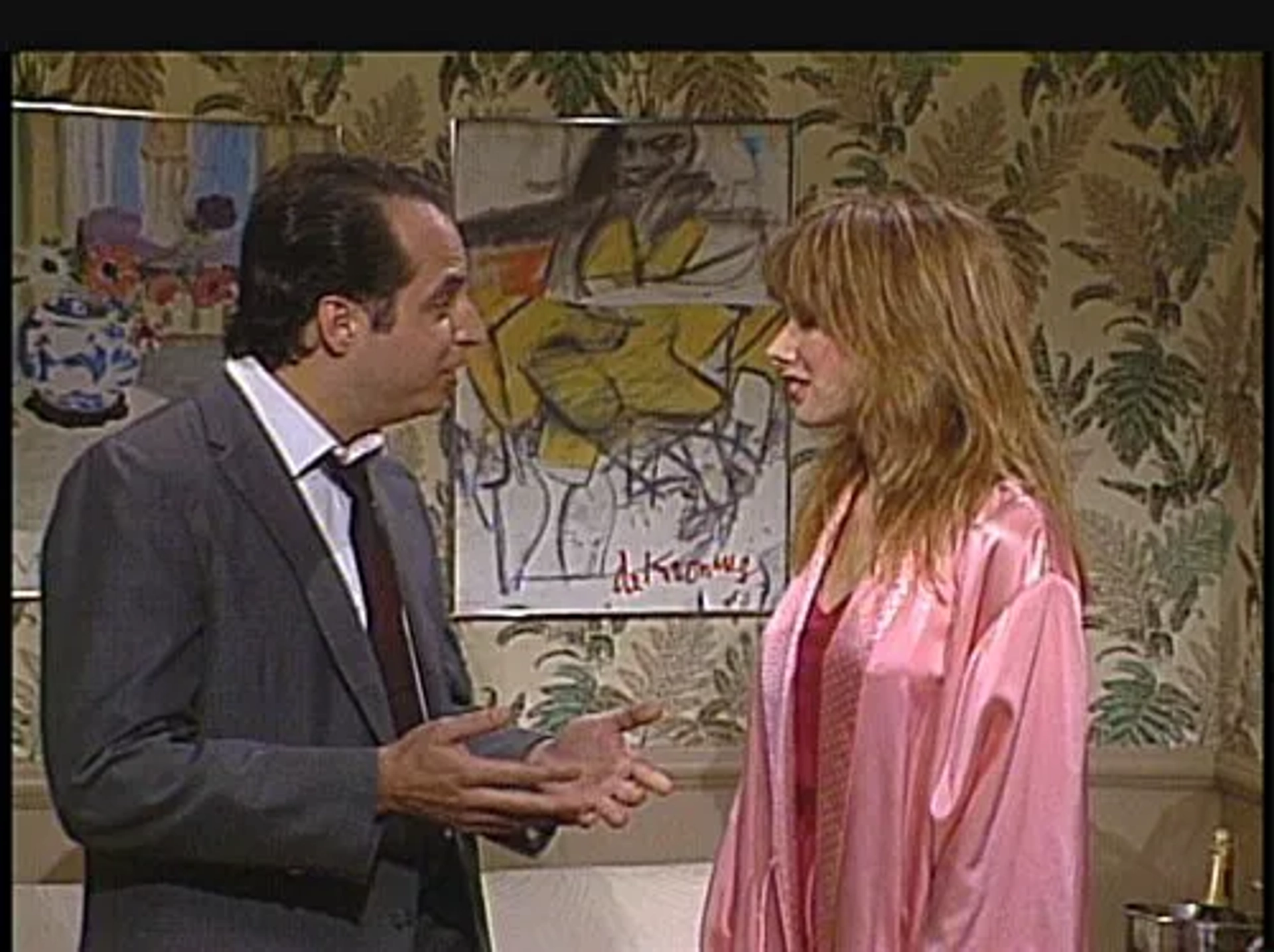 Rosanna Arquette and Jon Lovitz in Saturday Night Live (1975)