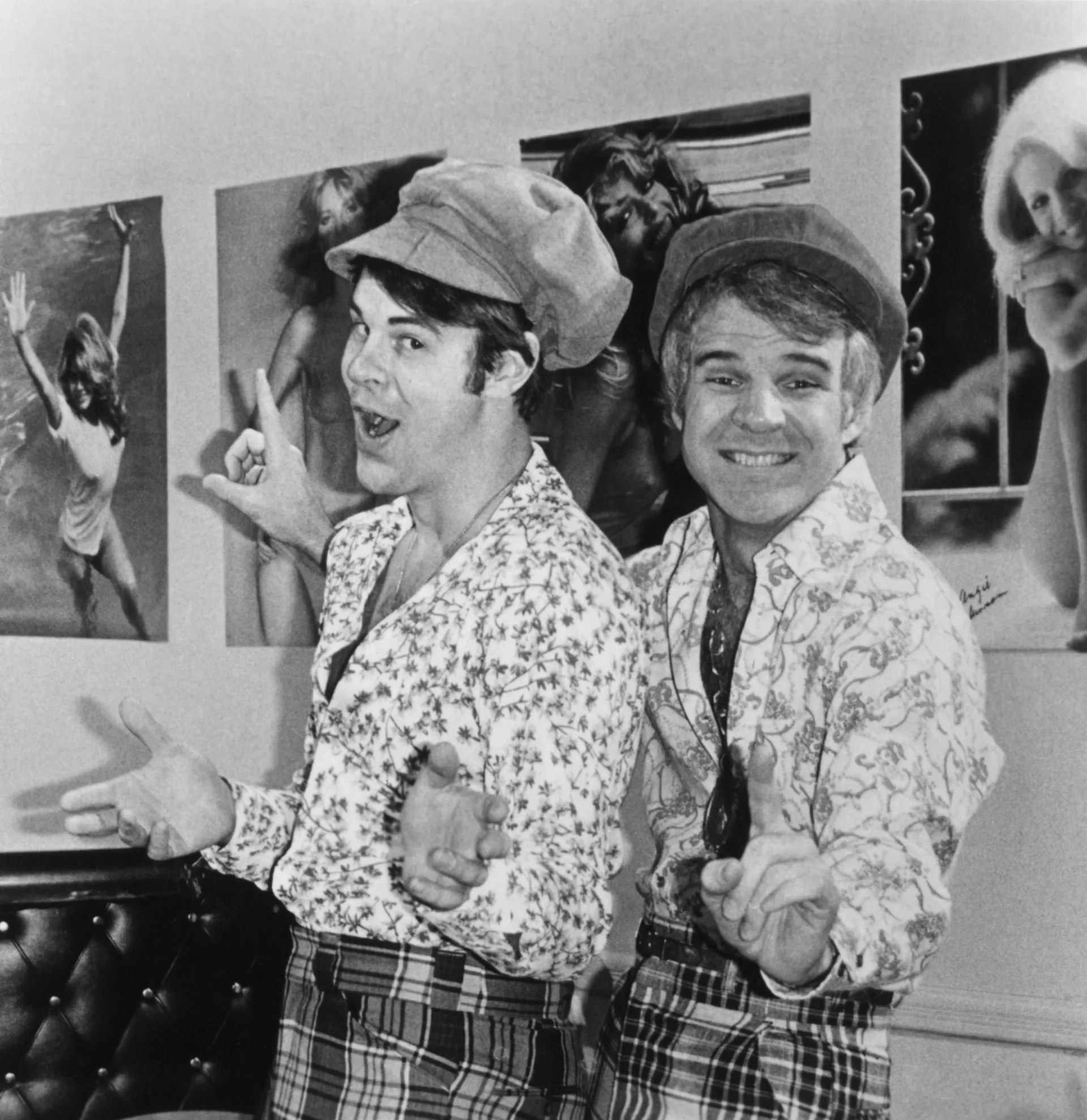 Dan Aykroyd and Steve Martin in Saturday Night Live (1975)