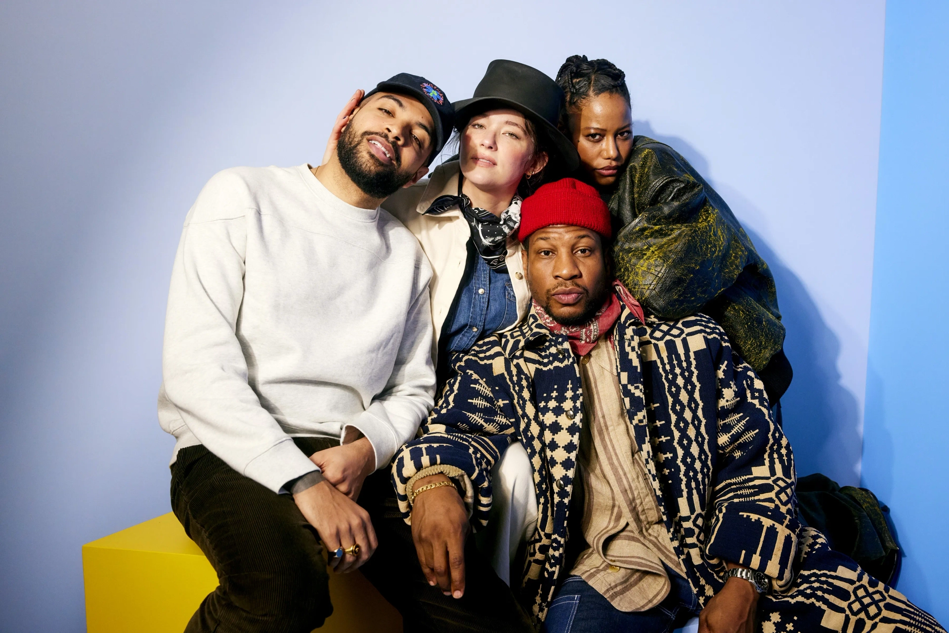 Haley Bennett, Taylour Paige, Jonathan Majors, and Elijah Bynum at an event for Magazine Dreams (2023)