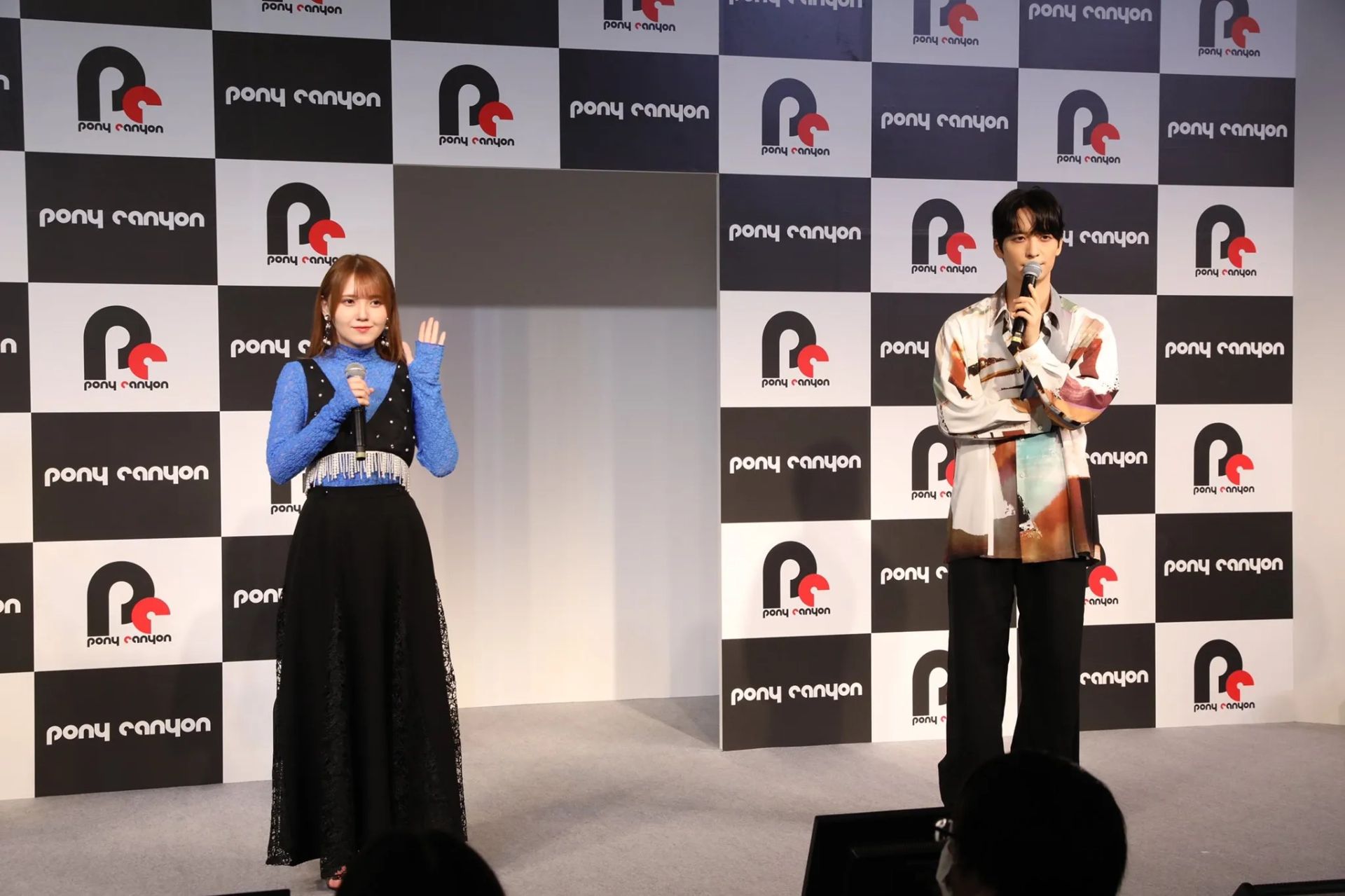 Yûichirô Umehara and Akari Kitô at an event for A Girl & Her Guard Dog (2023)