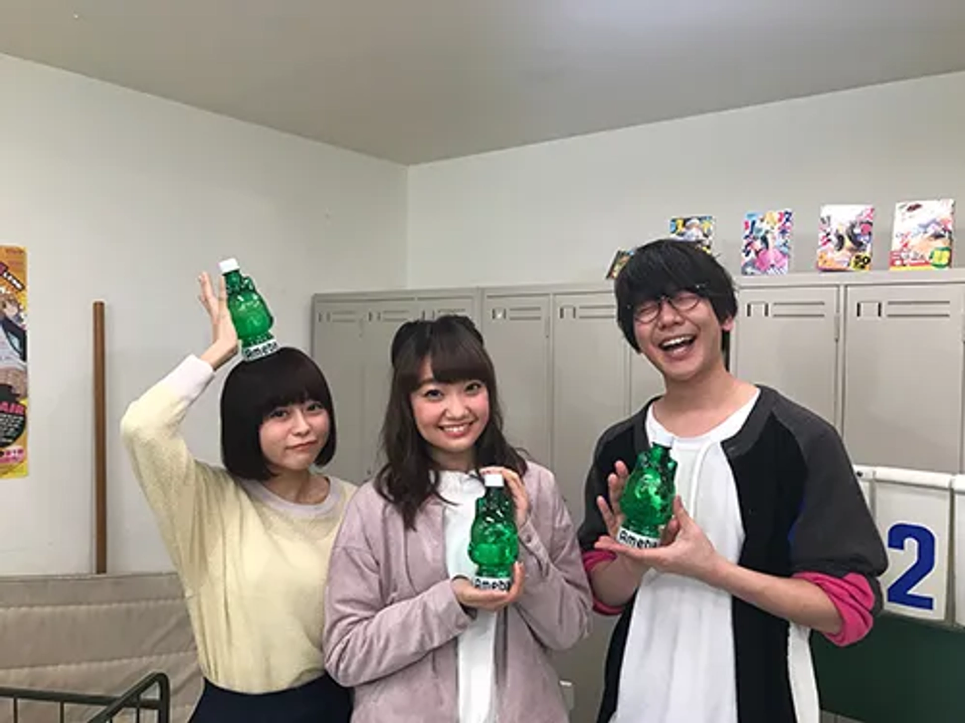 Ayaka Ohashi, Natsuki Hanae, and Inori Minase at an event for Masamune-kun's Revenge (2017)