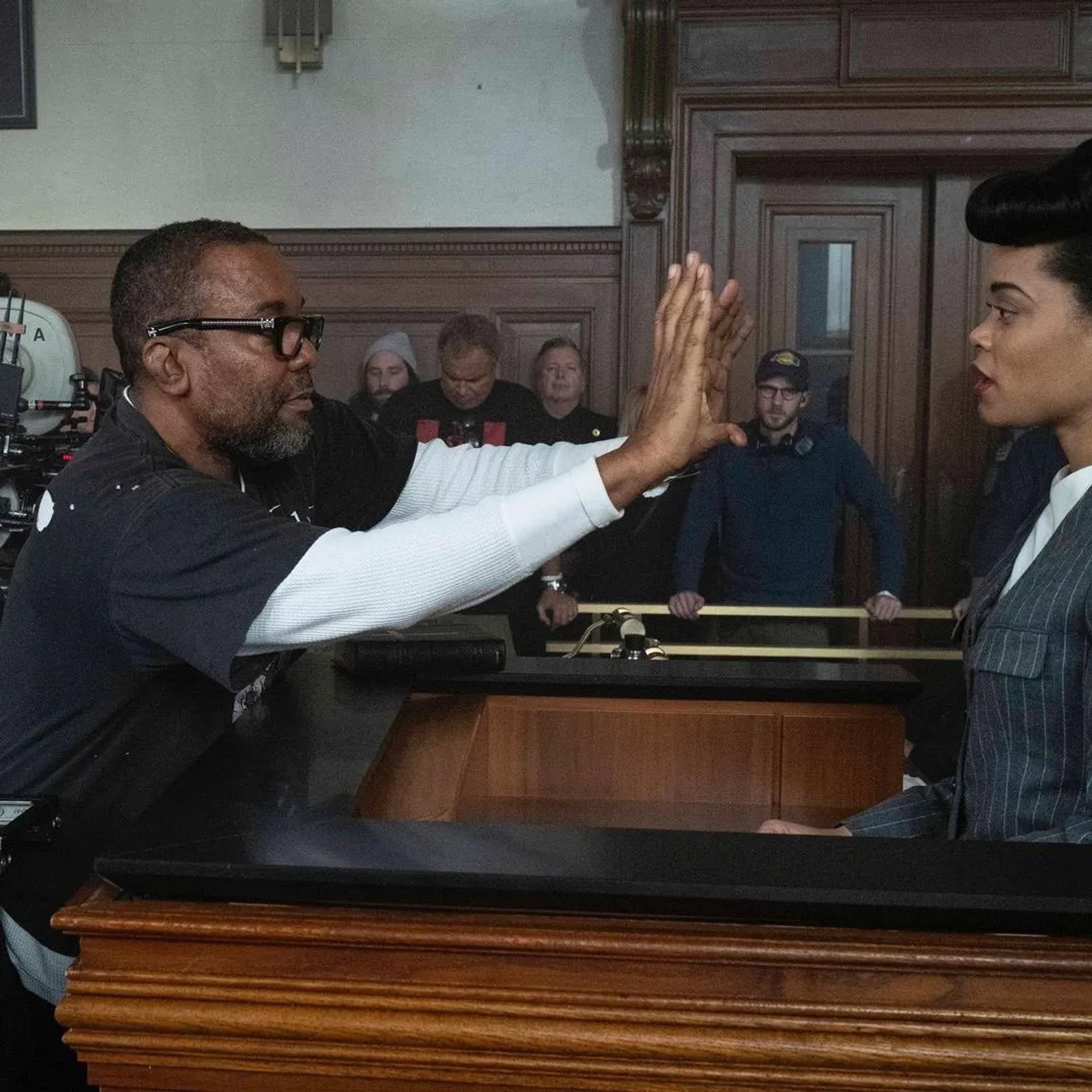 Lee Daniels and Andra Day in The United States vs. Billie Holiday (2021)