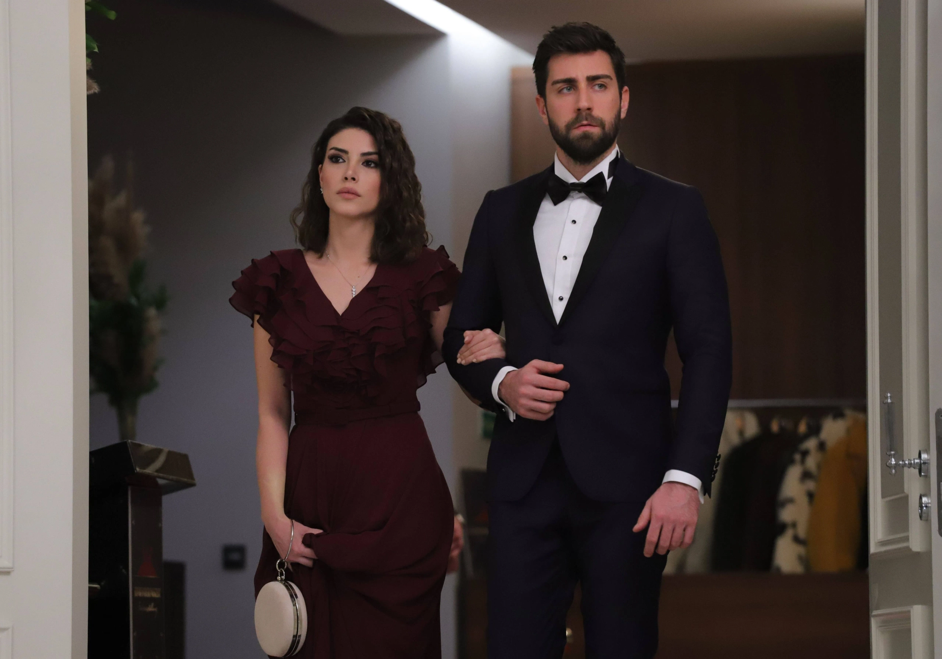 Deniz Baysal and Caglar Ertugrul in The Shadow Team (2021)