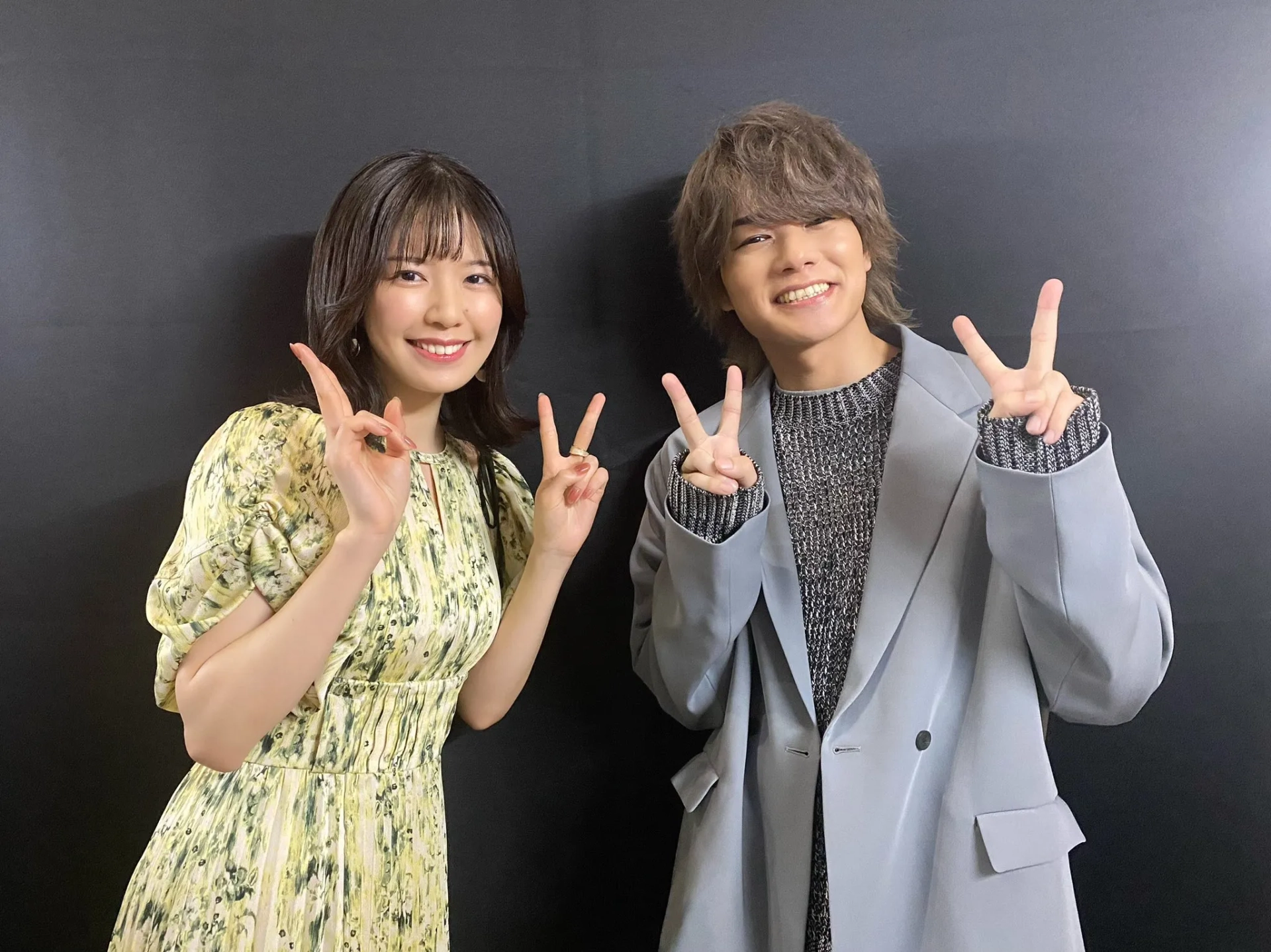 Taku Yashiro and Yû Wakui at an event for A Galaxy Next Door (2023)