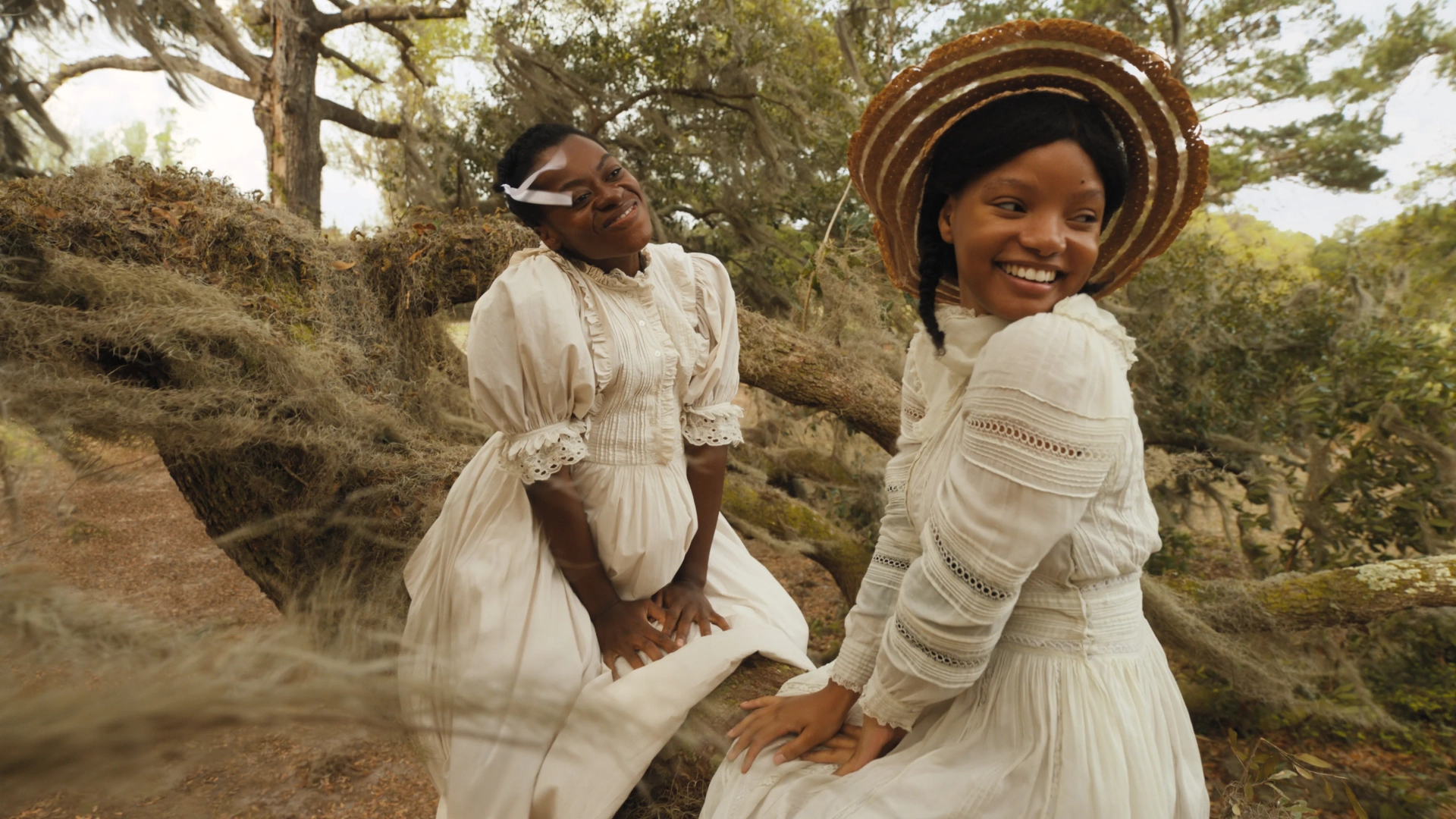 Halle Bailey and Phylicia Pearl Mpasi in The Color Purple (2023)