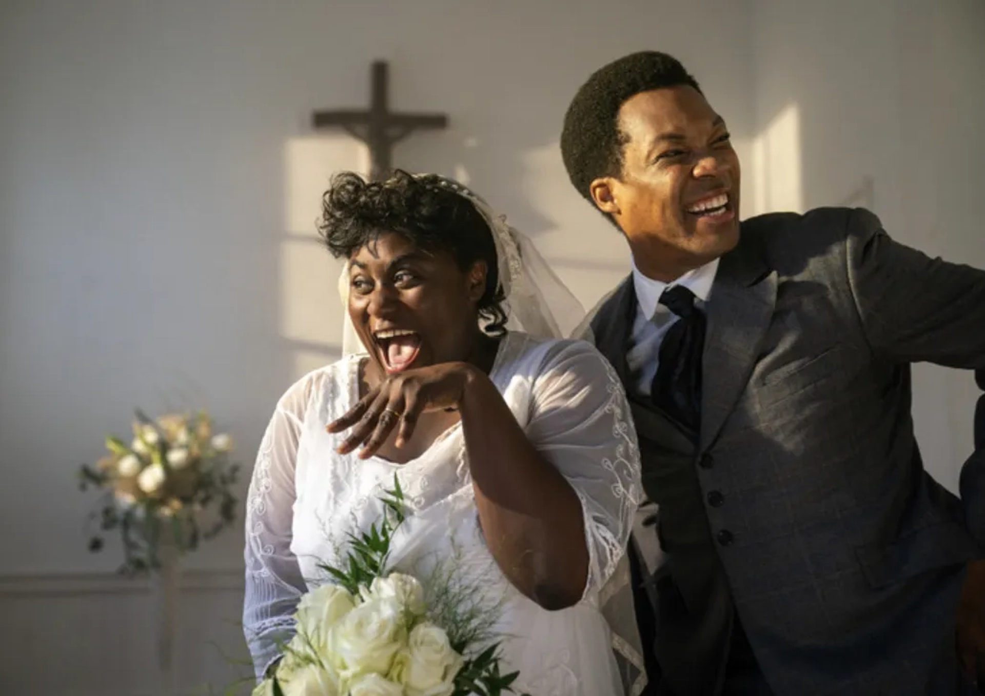 Corey Hawkins and Danielle Brooks in The Color Purple (2023)