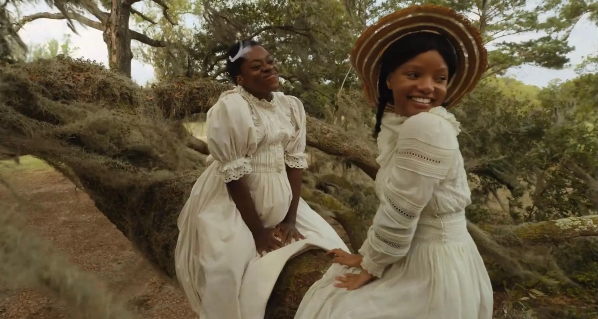 Halle Bailey and Phylicia Pearl Mpasi in The Color Purple (2023)