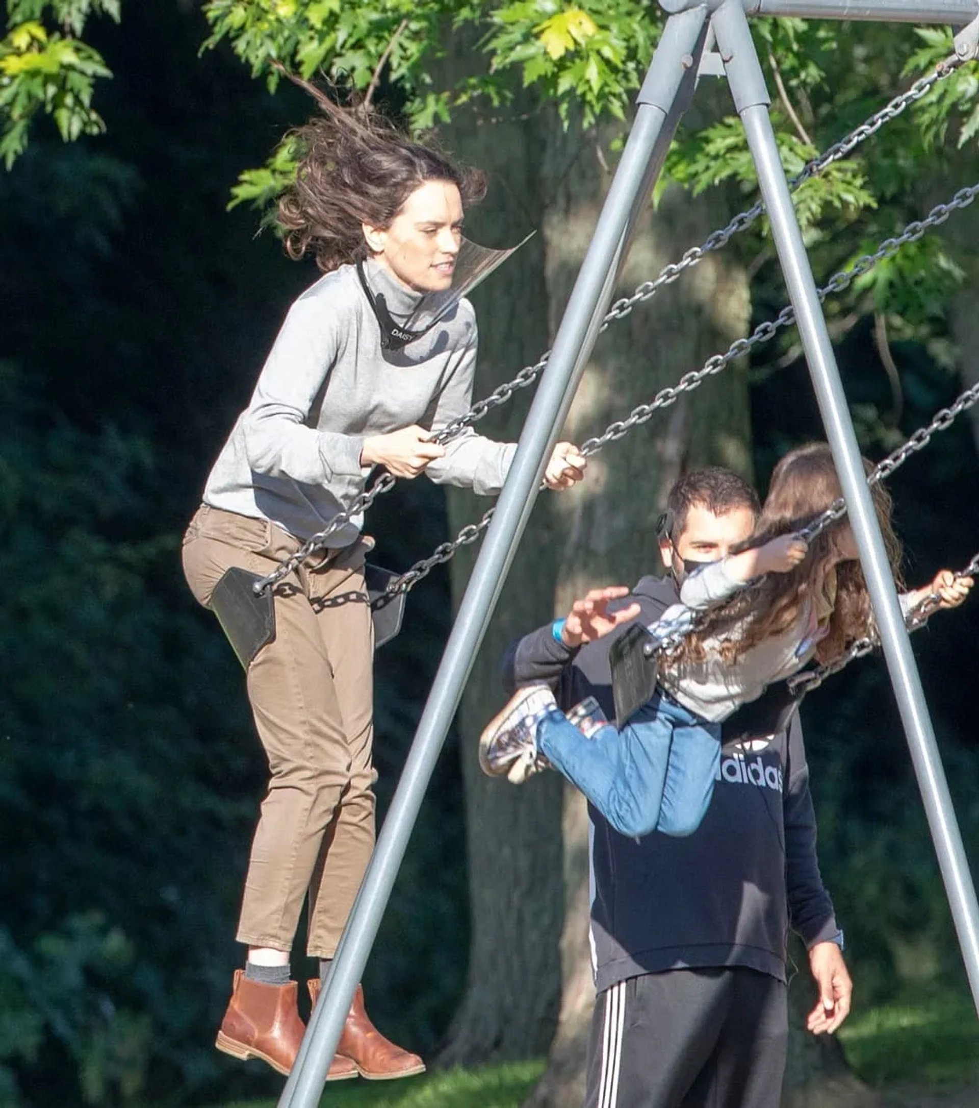 Joey Carson and Daisy Ridley in The Marsh King's Daughter (2023)