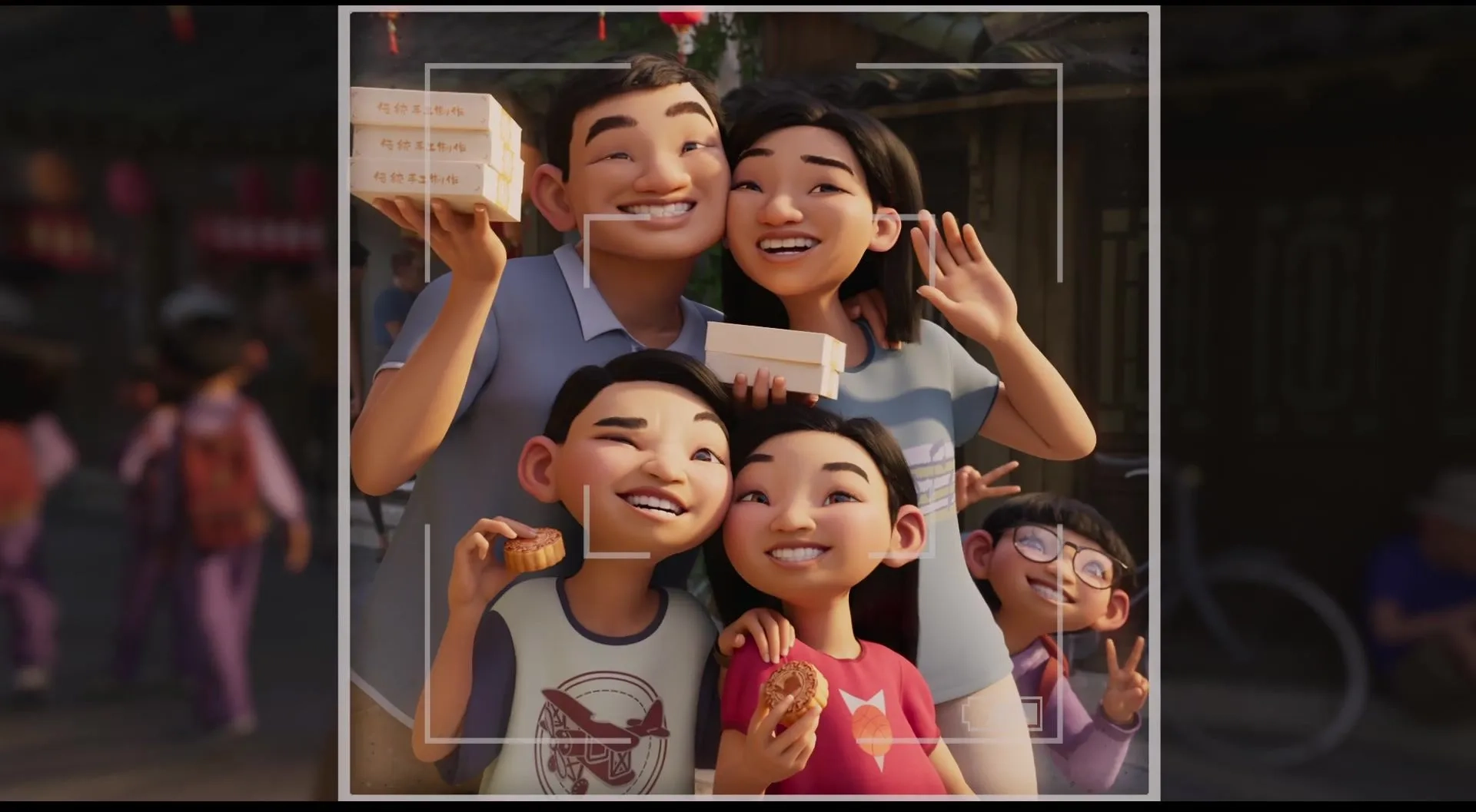 Lucy Lin, Elizabeth Pan, James Taku Leung, and Josiah D. Lee in Over the Moon (2020)