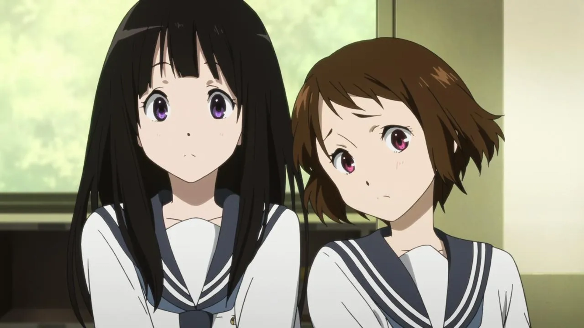 Satomi Satô and Ai Kayano in Hyouka (2012)