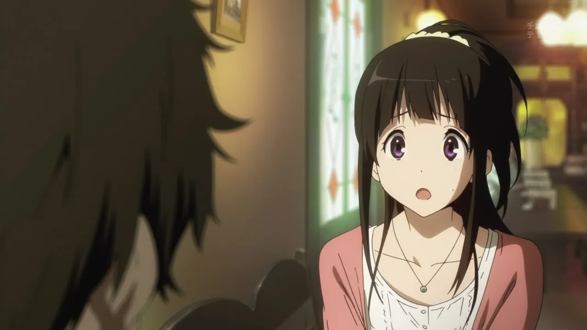 Yûichi Nakamura and Satomi Satô in Hyouka (2012)