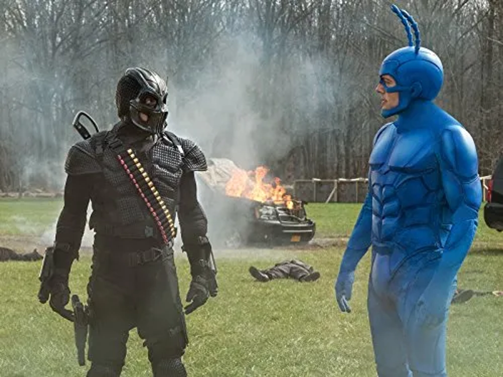 Peter Serafinowicz and Scott Speiser in The Tick (2016)