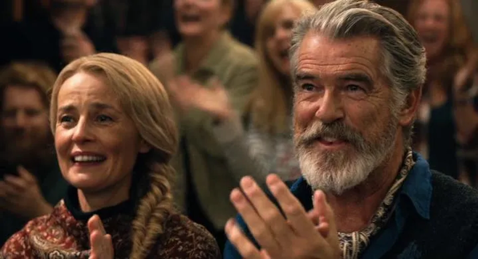 Pierce Brosnan and Elin Petersdottir in Eurovision Song Contest: The Story of Fire Saga (2020)