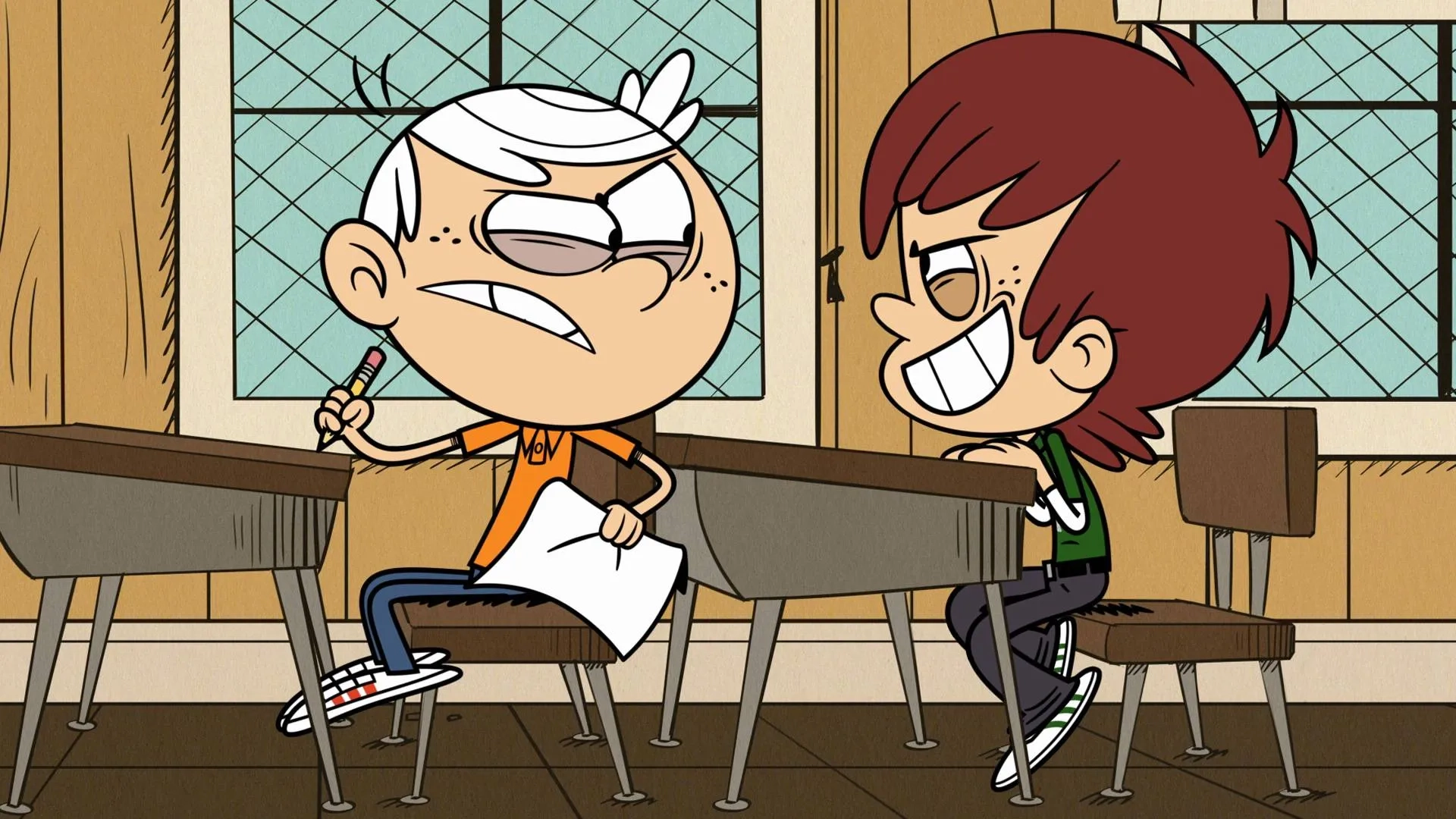 Bentley Griffin and Daniel DiVenere in The Loud House: The Taunting Hour/Musical Chairs (2022)