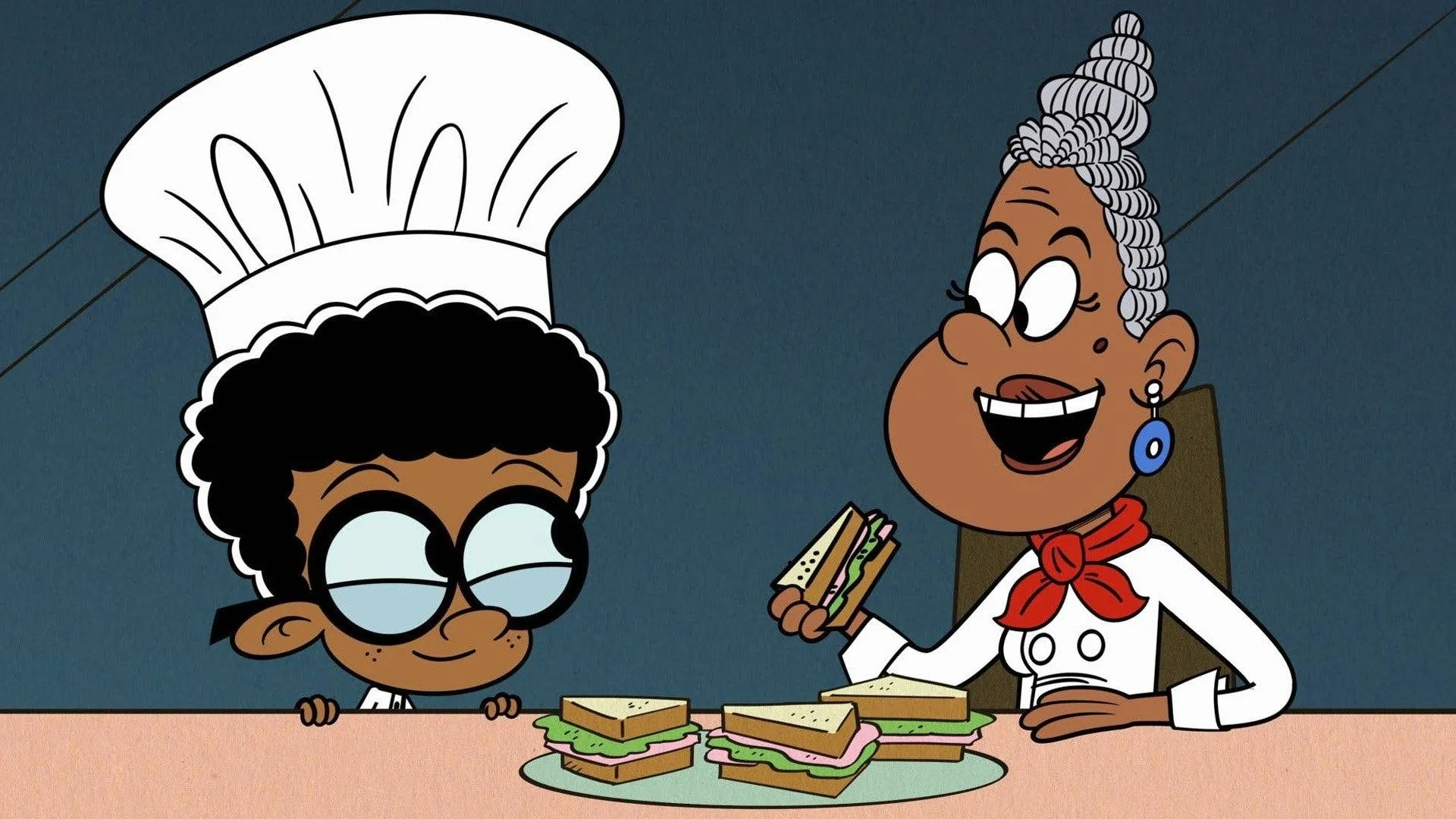 Debra Wilson and Jahzir Bruno in The Loud House: Don't Escar-go/Double Trouble (2022)