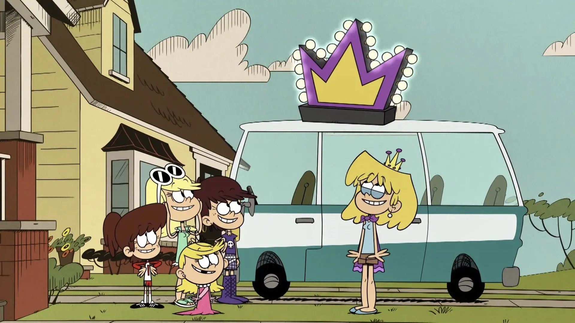 Grey Griffin, Jessica DiCicco, Nika Futterman, Catherine Taber, and Liliana Mumy in The Loud House: Friends in Dry Places/Coupe Dreams (2020)