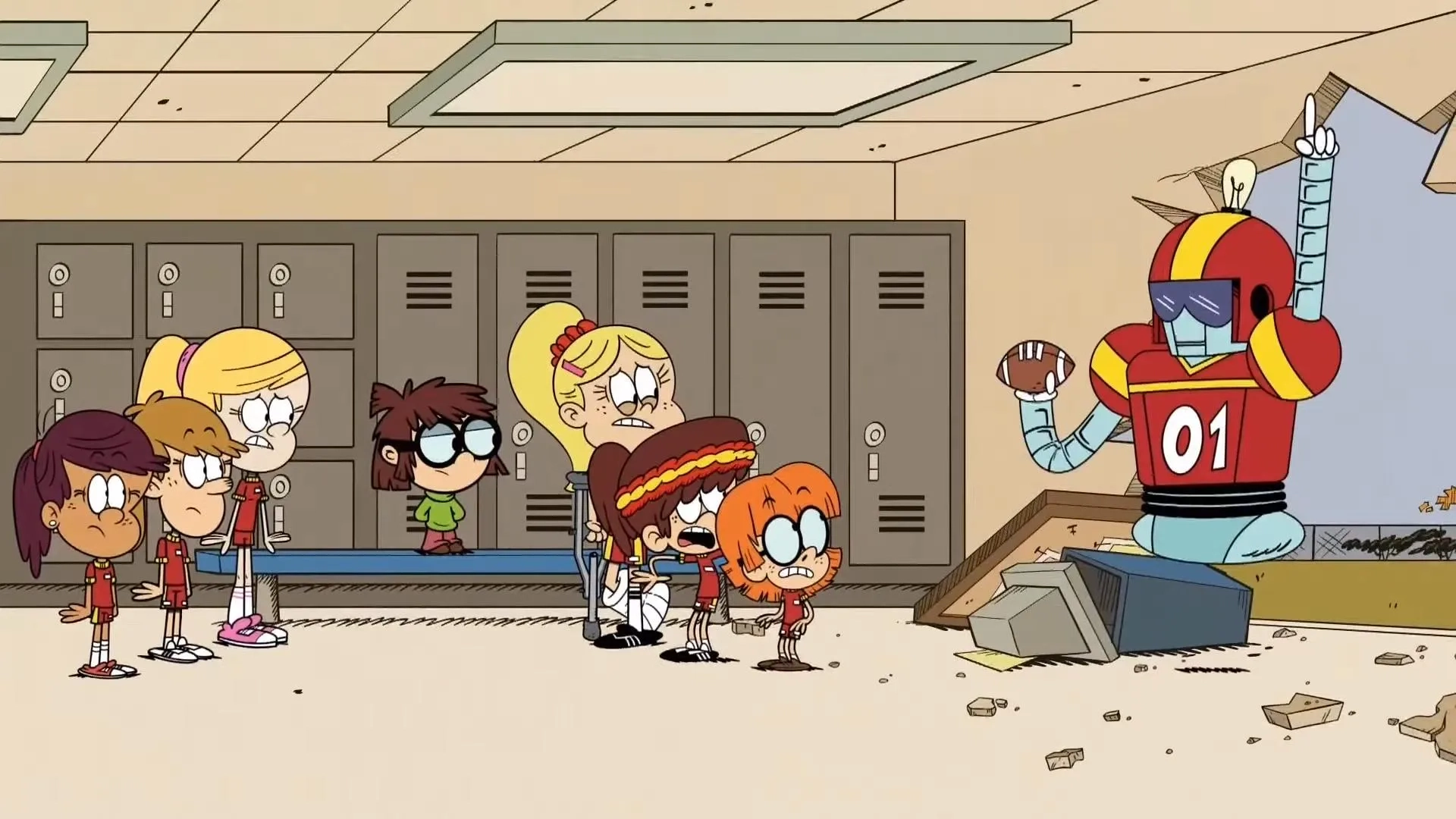 Tara Strong, Jessica DiCicco, Lara Jill Miller, Cree Summer, and Brec Bassinger in The Loud House: Director's Rut/Friday Night Fights (2021)