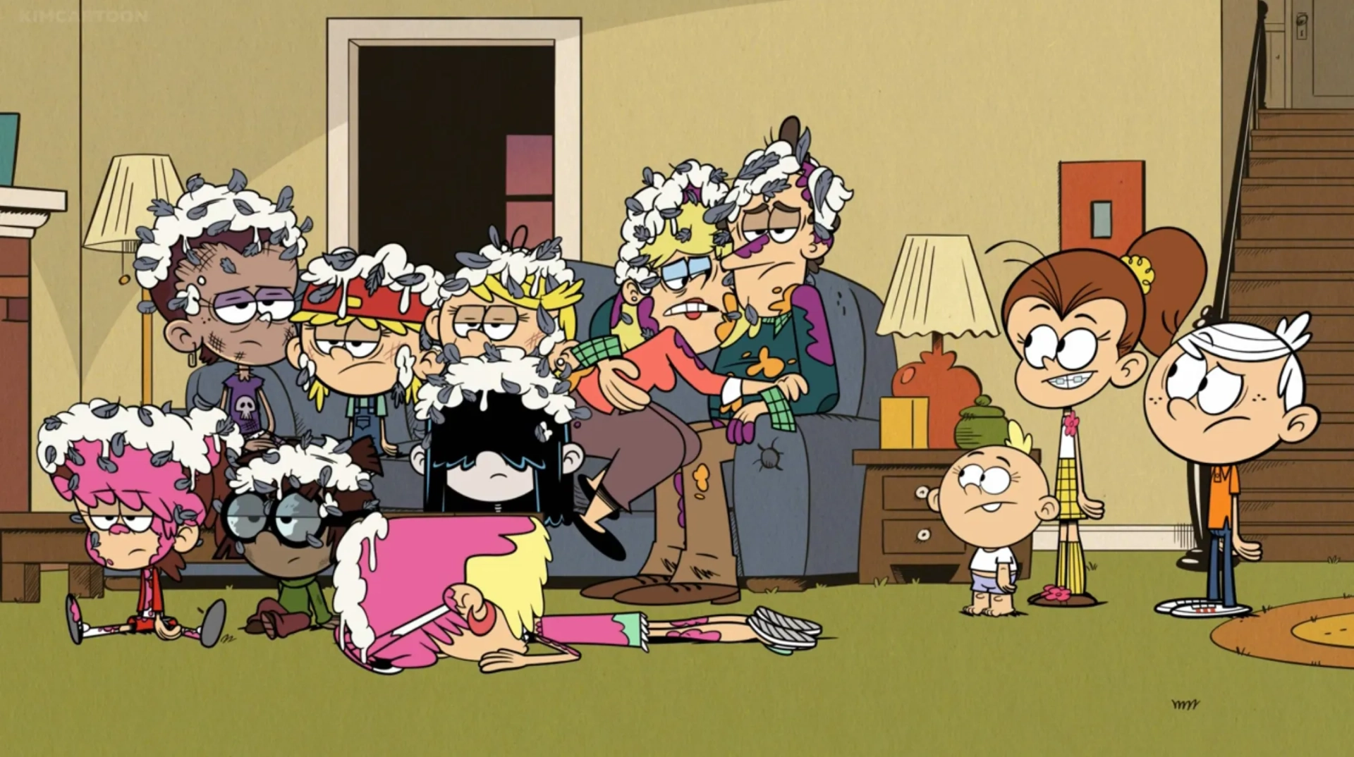 Grey Griffin, Jessica DiCicco, Nika Futterman, Lara Jill Miller, Brian Stepanek, Catherine Taber, Jill Talley, Asher Bishop, Liliana Mumy, and Cristina Pucelli in The Loud House: Silence of the Luans/Undercover Mom (2021)