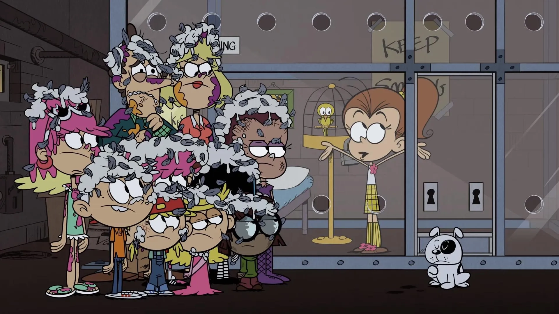 Dee Bradley Baker, Grey Griffin, Jessica DiCicco, Nika Futterman, Lara Jill Miller, Brian Stepanek, Jill Talley, Asher Bishop, Liliana Mumy, and Cristina Pucelli in The Loud House: Silence of the Luans/Undercover Mom (2021)