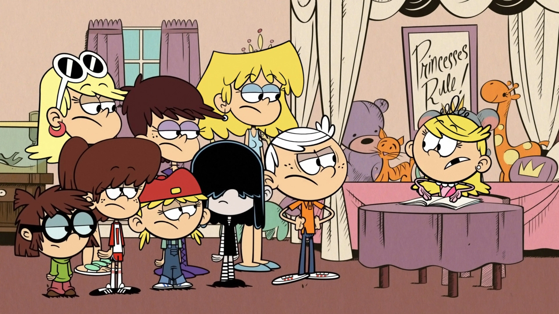 Grey Griffin, Jessica DiCicco, Nika Futterman, Lara Jill Miller, Catherine Taber, Liliana Mumy, and Collin Dean in The Loud House (2014)