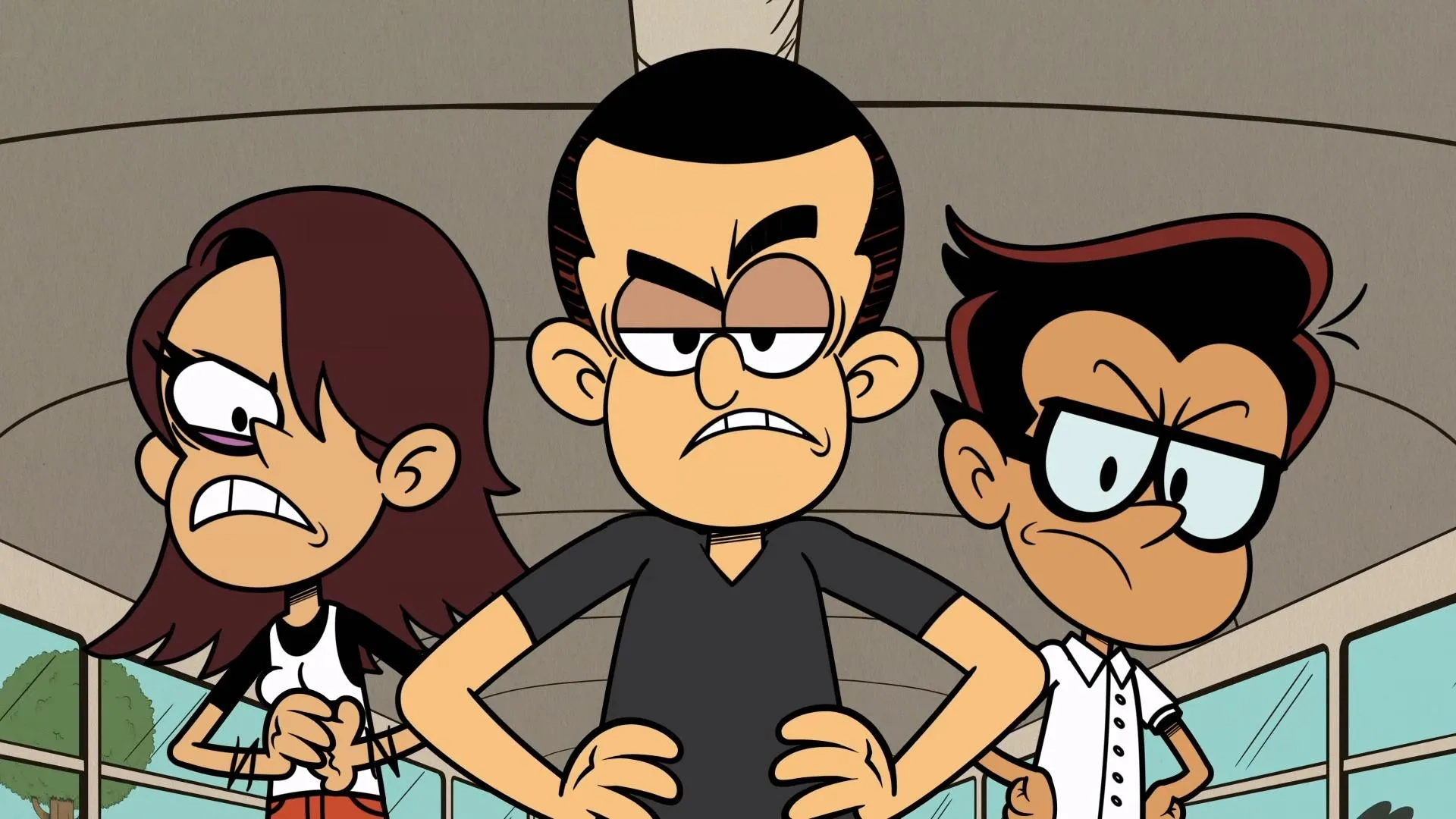 Grey Griffin, Richard Steven Horvitz, and James Arnold Taylor in The Loud House: No Bus No Fuss/Resident Upheaval (2021)