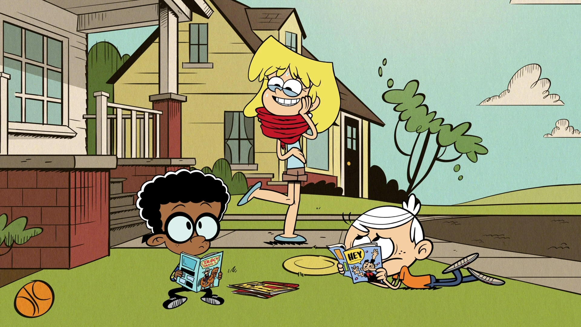 Catherine Taber, Caleel Harris, and Collin Dean in The Loud House (2014)