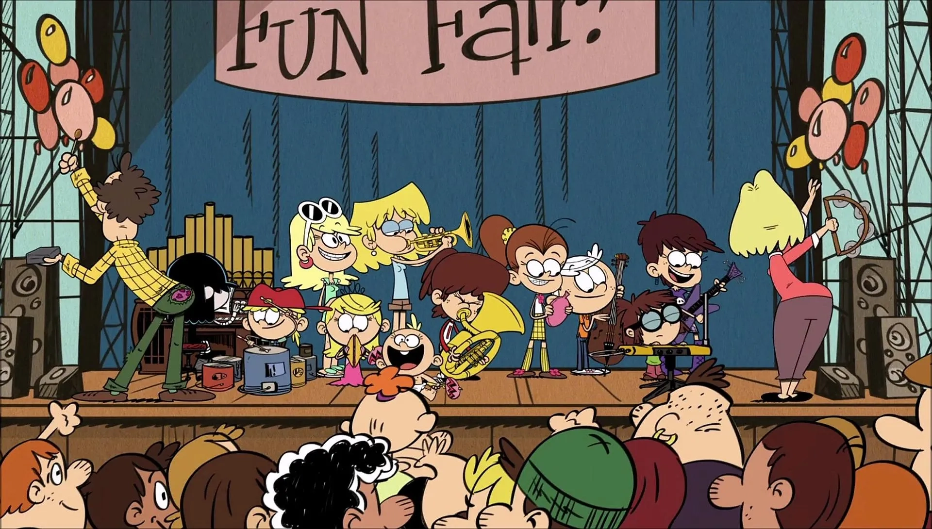 Grey Griffin, Jessica DiCicco, Nika Futterman, Lara Jill Miller, Brian Stepanek, Catherine Taber, Jill Talley, Liliana Mumy, Cristina Pucelli, and Grant Palmer in The Loud House (2014)