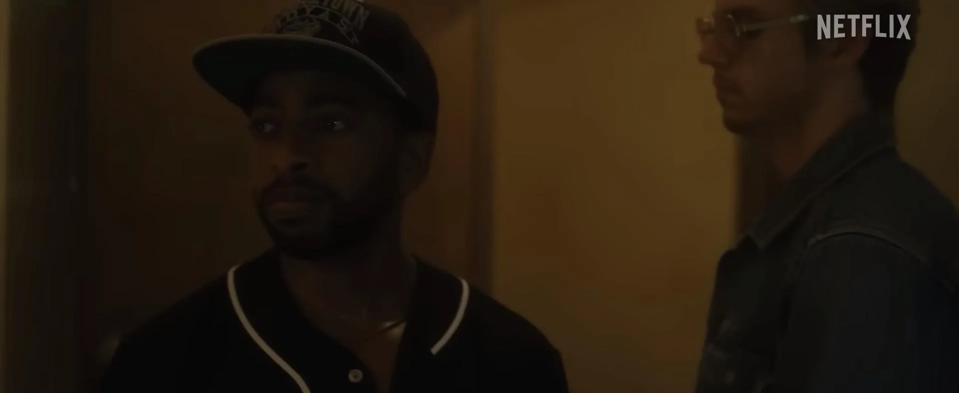 Evan Peters and Shaun J. Brown in Monster (2022)