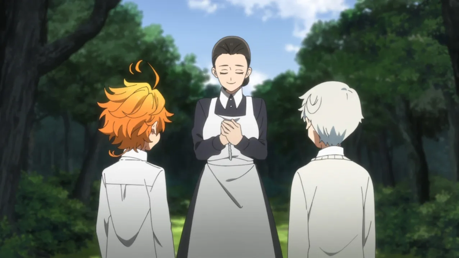 Yûko Kaida, Sumire Morohoshi, and Maaya Uchida in The Promised Neverland (2019)