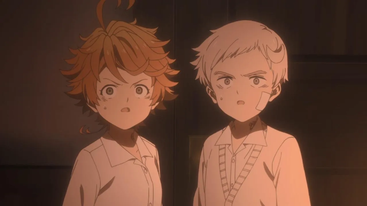 Sumire Morohoshi and Maaya Uchida in The Promised Neverland (2019)