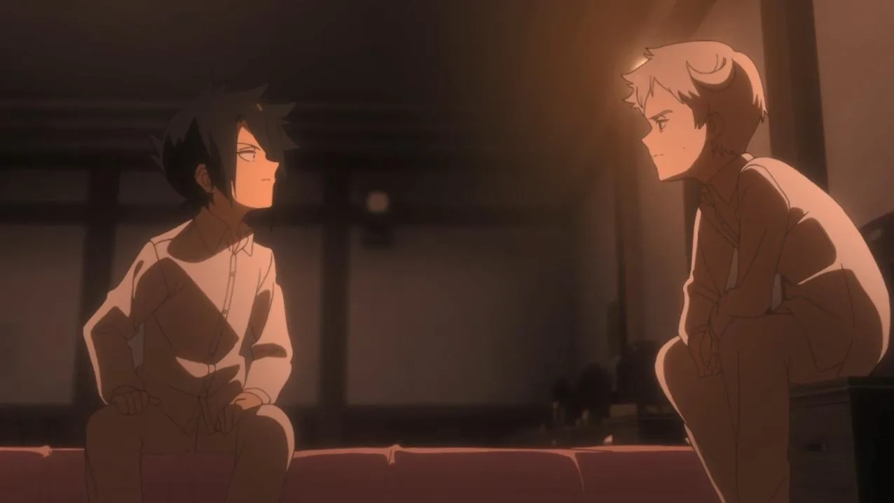 Mariya Ise and Maaya Uchida in The Promised Neverland (2019)