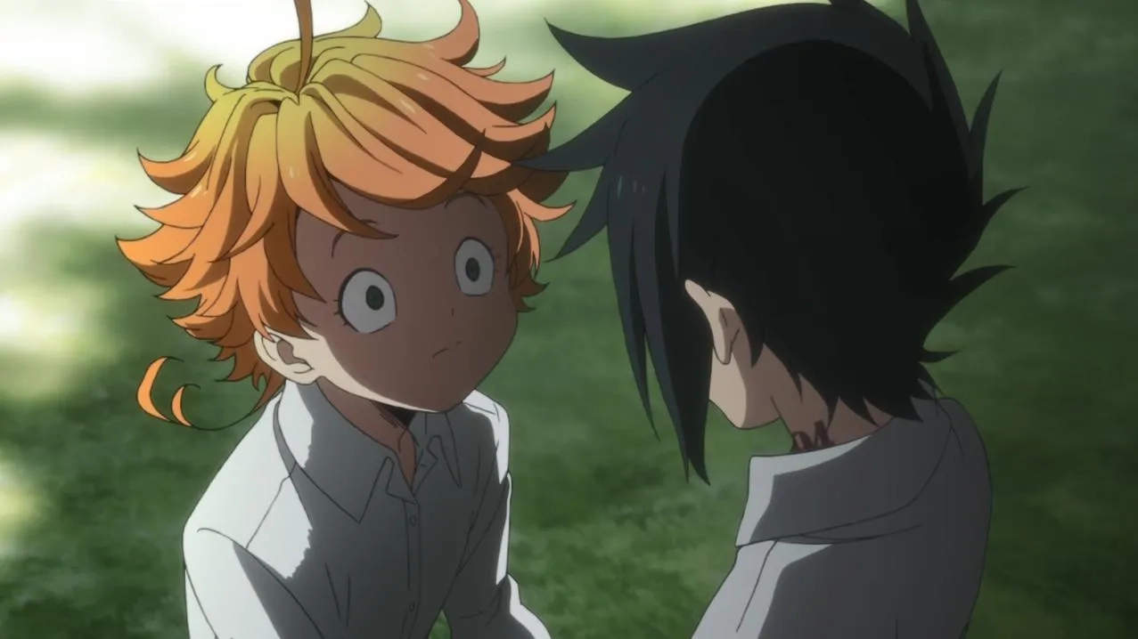 Mariya Ise and Sumire Morohoshi in The Promised Neverland (2019)