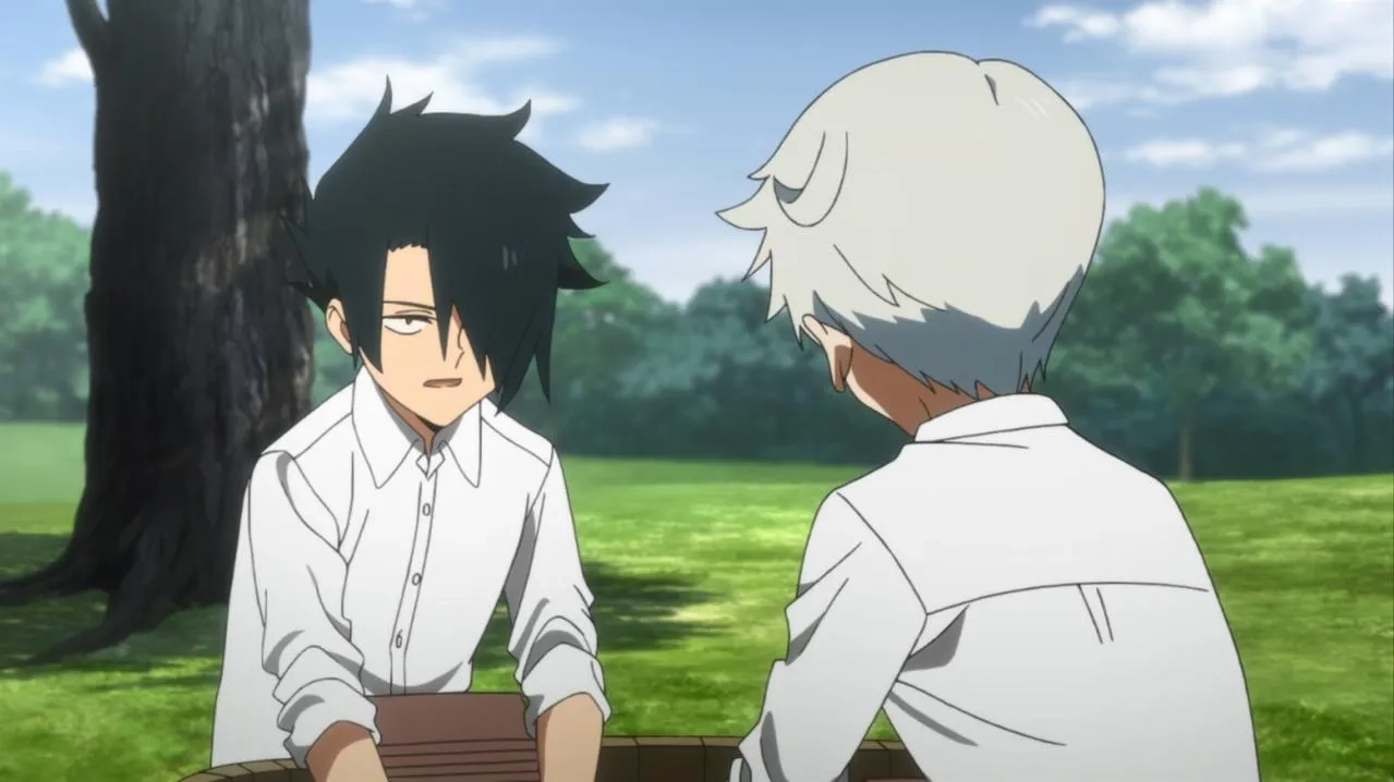 Mariya Ise and Maaya Uchida in The Promised Neverland (2019)