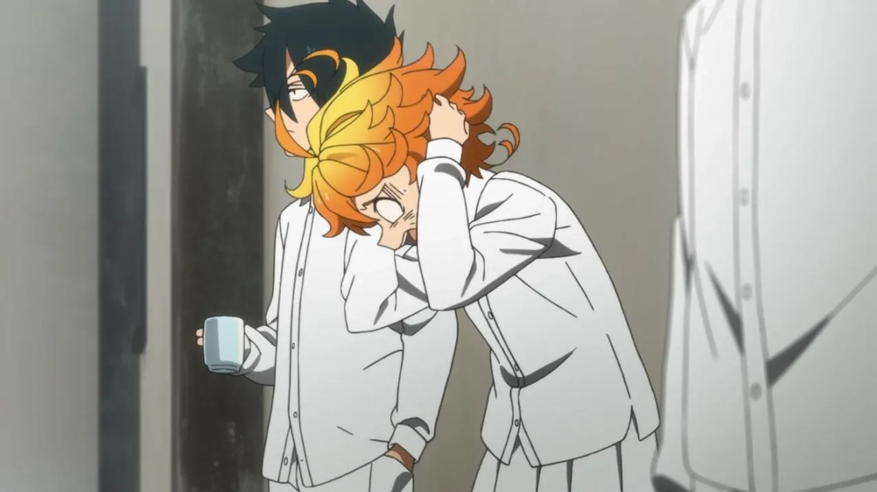 Mariya Ise and Sumire Morohoshi in The Promised Neverland (2019)