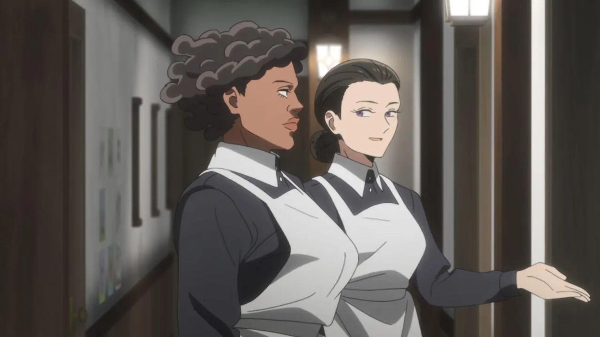 Yûko Kaida and Nao Fujita in The Promised Neverland (2019)