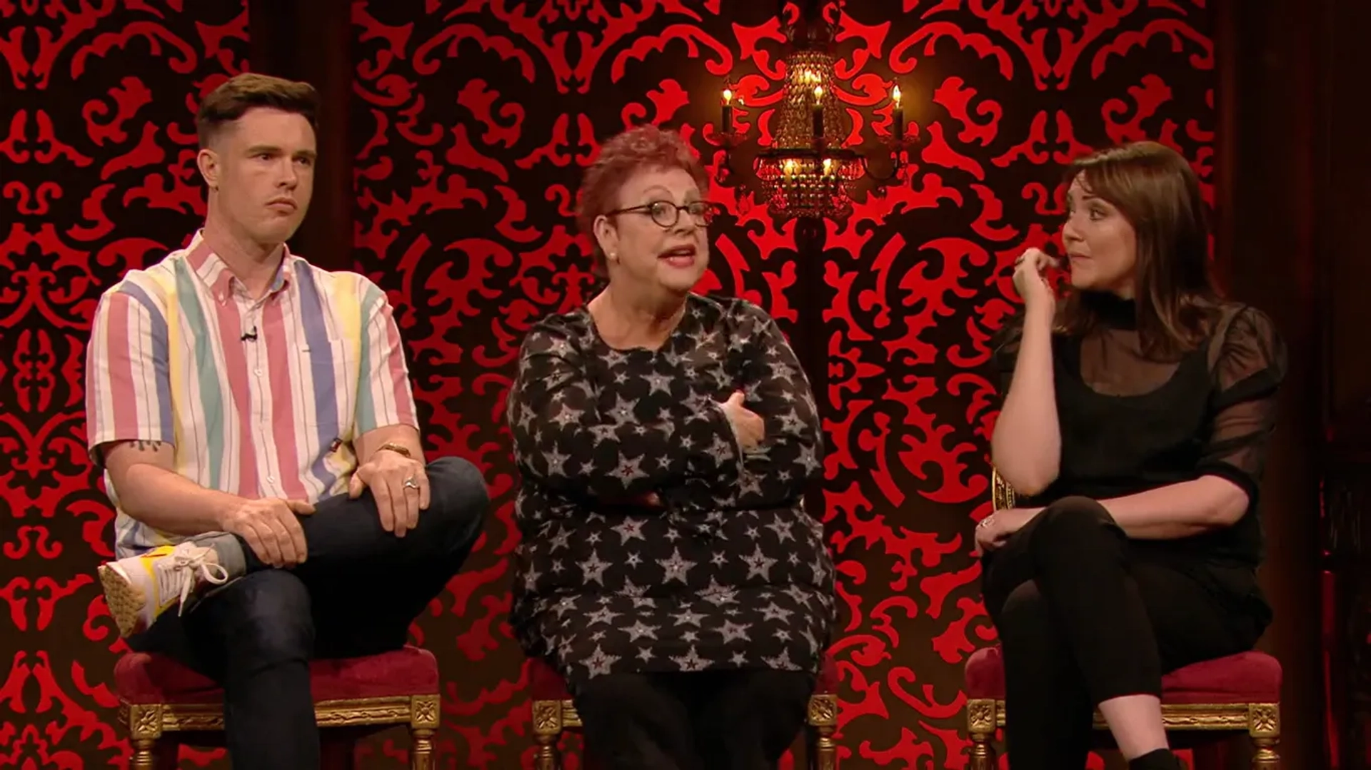 Jo Brand, Katy Wix, and Ed Gamble in Taskmaster: Five Miles Per Day (2019)