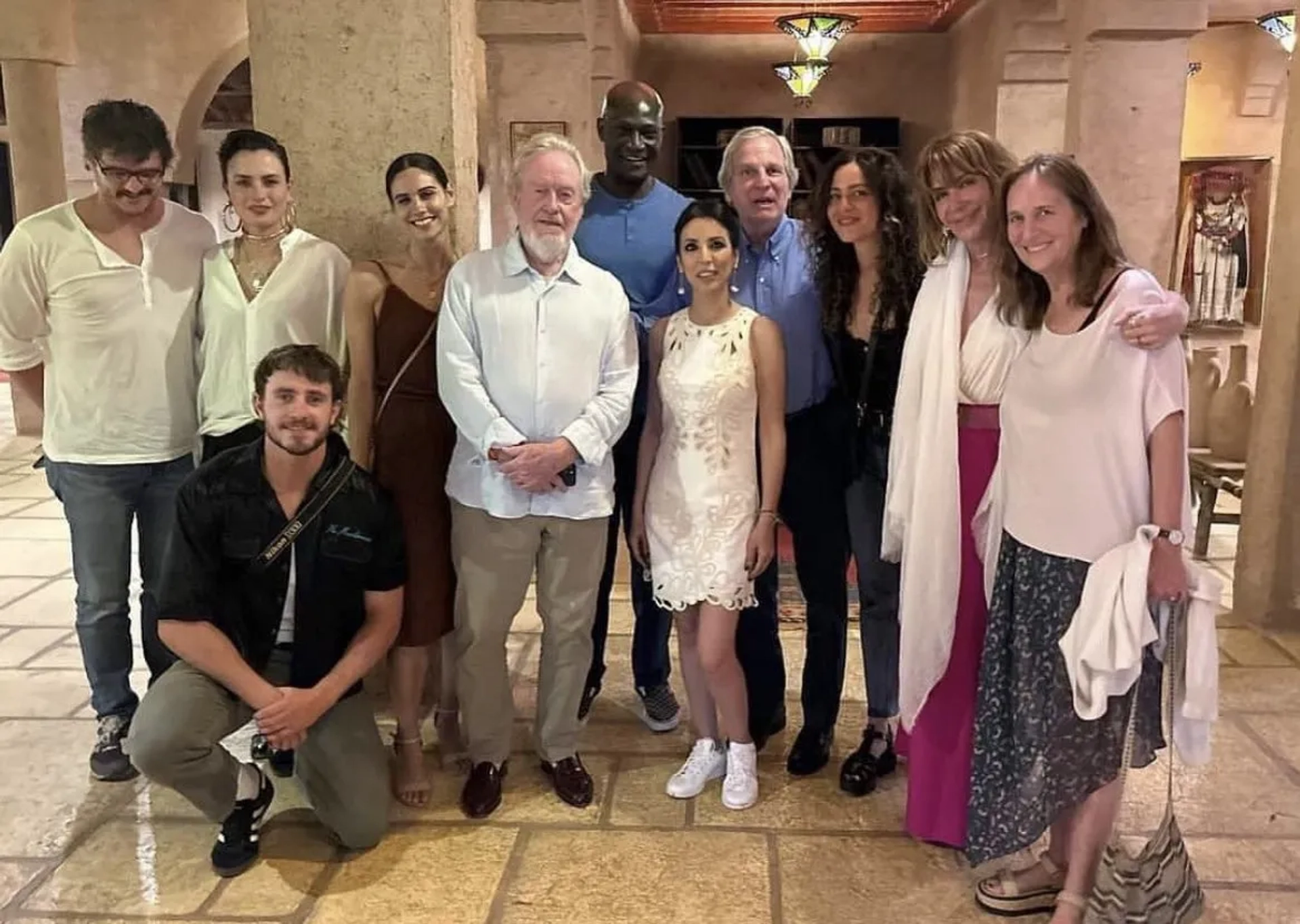 Ridley Scott, Derek Jacobi, Pedro Pascal, Giannina Facio, Peter Mensah, May Calamawy, and Paul Mescal in Gladiator 2 (2024)