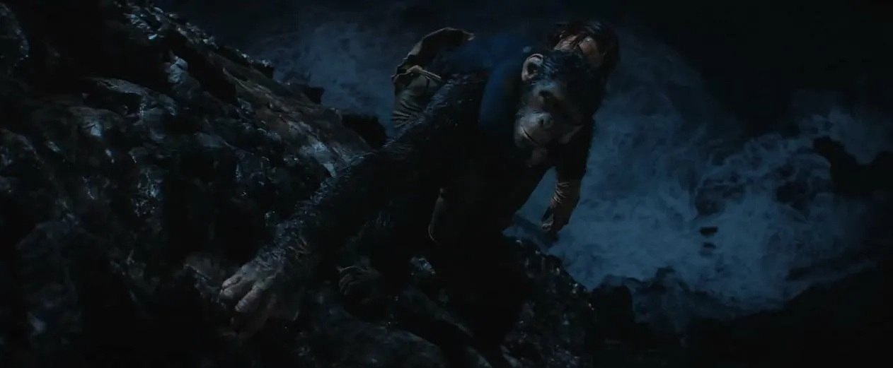 Owen Teague and Freya Allan in Kingdom of the Planet of the Apes (2024)