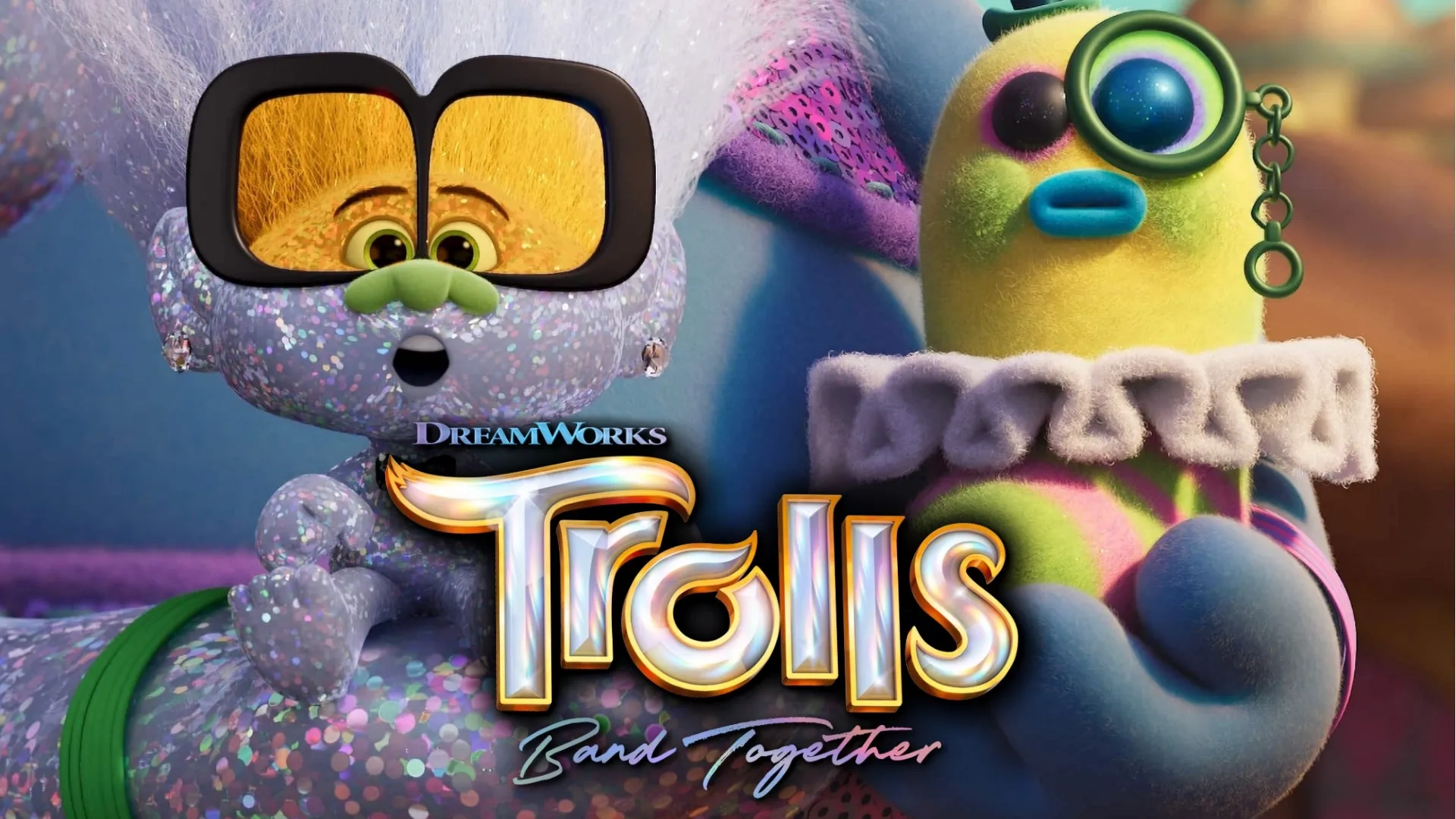 Kevin Michael Richardson, Kenan Thompson, David Fynn, and Kunal Nayyar in Trolls Band Together (2023)