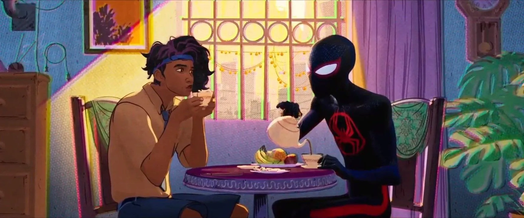 Karan Soni and Shameik Moore in Spider-Man: Across the Spider-Verse (2023)