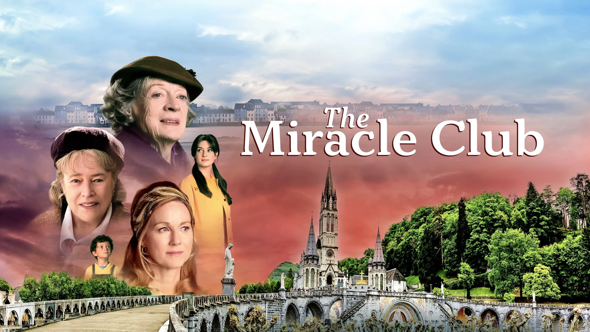 Kathy Bates, Laura Linney, Maggie Smith, Agnes O'Casey, and Eric D. Smith in The Miracle Club (2023)