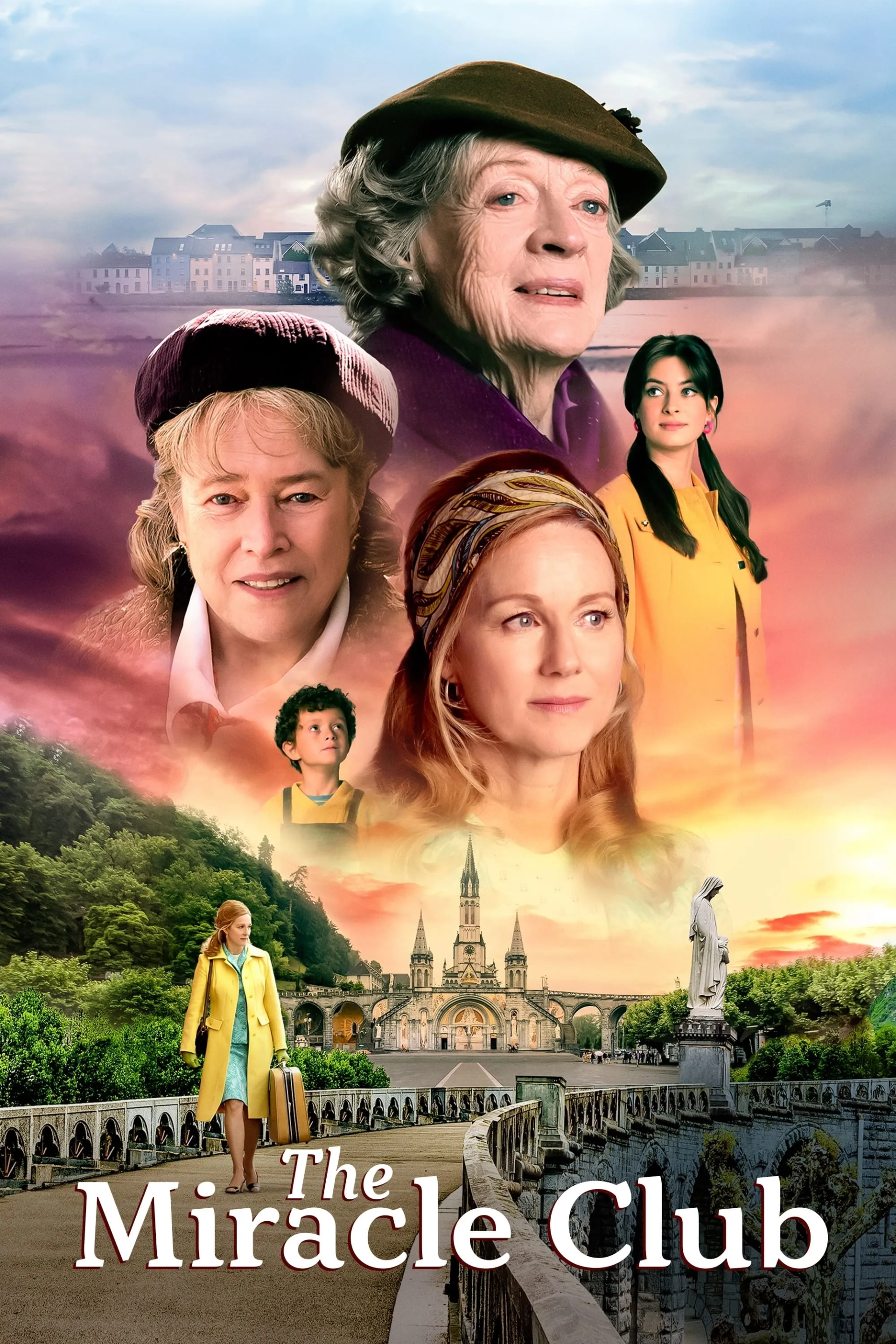 Kathy Bates, Laura Linney, Maggie Smith, Agnes O'Casey, and Eric D. Smith in The Miracle Club (2023)