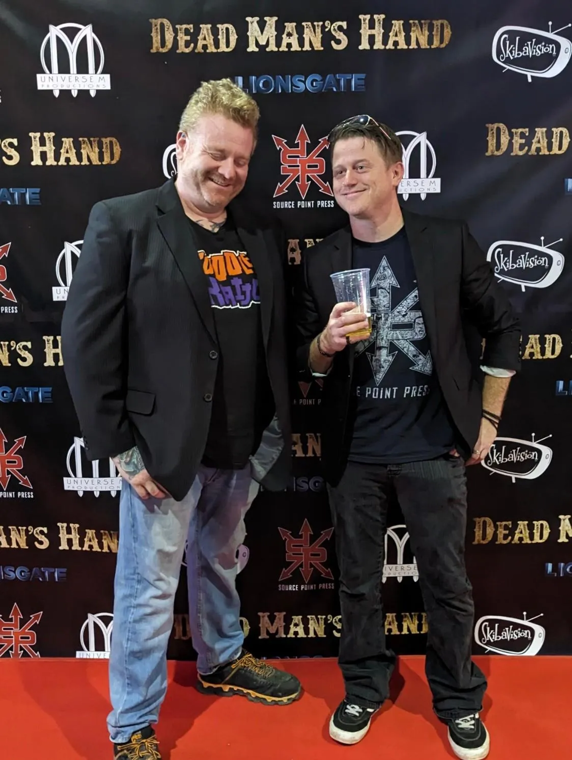 Joshua Werner and Travis McIntire at an event for Dead Man's Hand (2023)