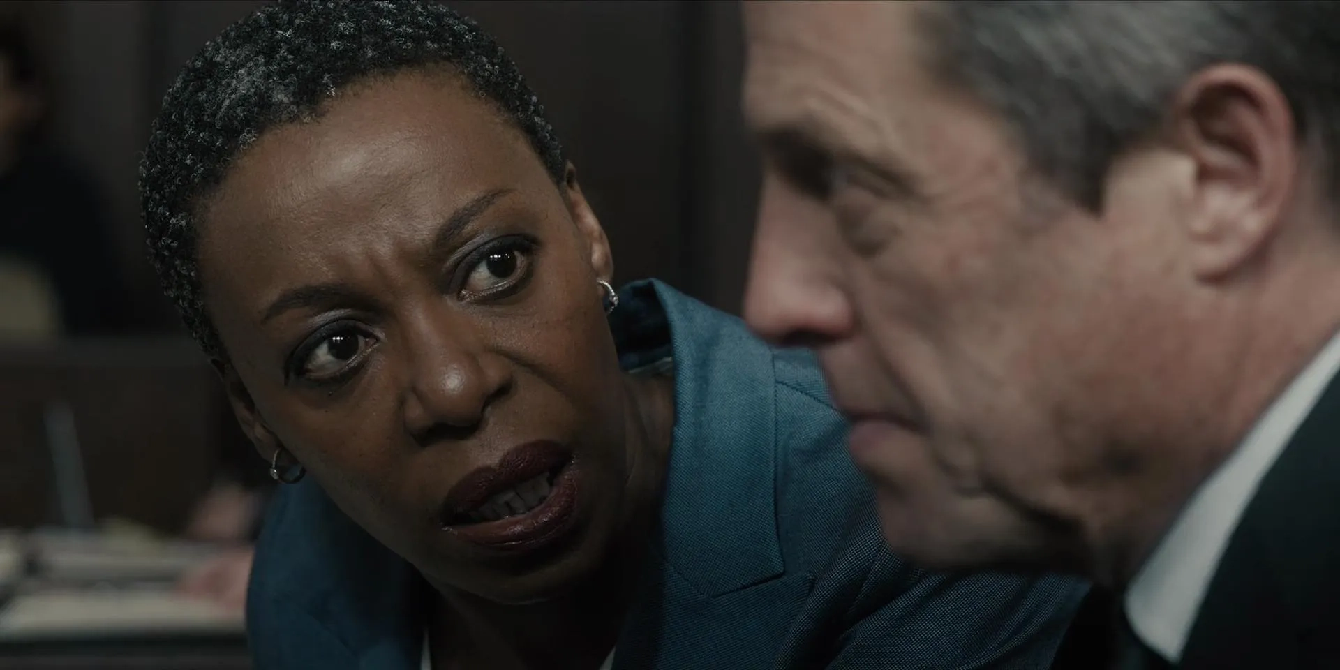 Hugh Grant and Noma Dumezweni in The Undoing (2020)