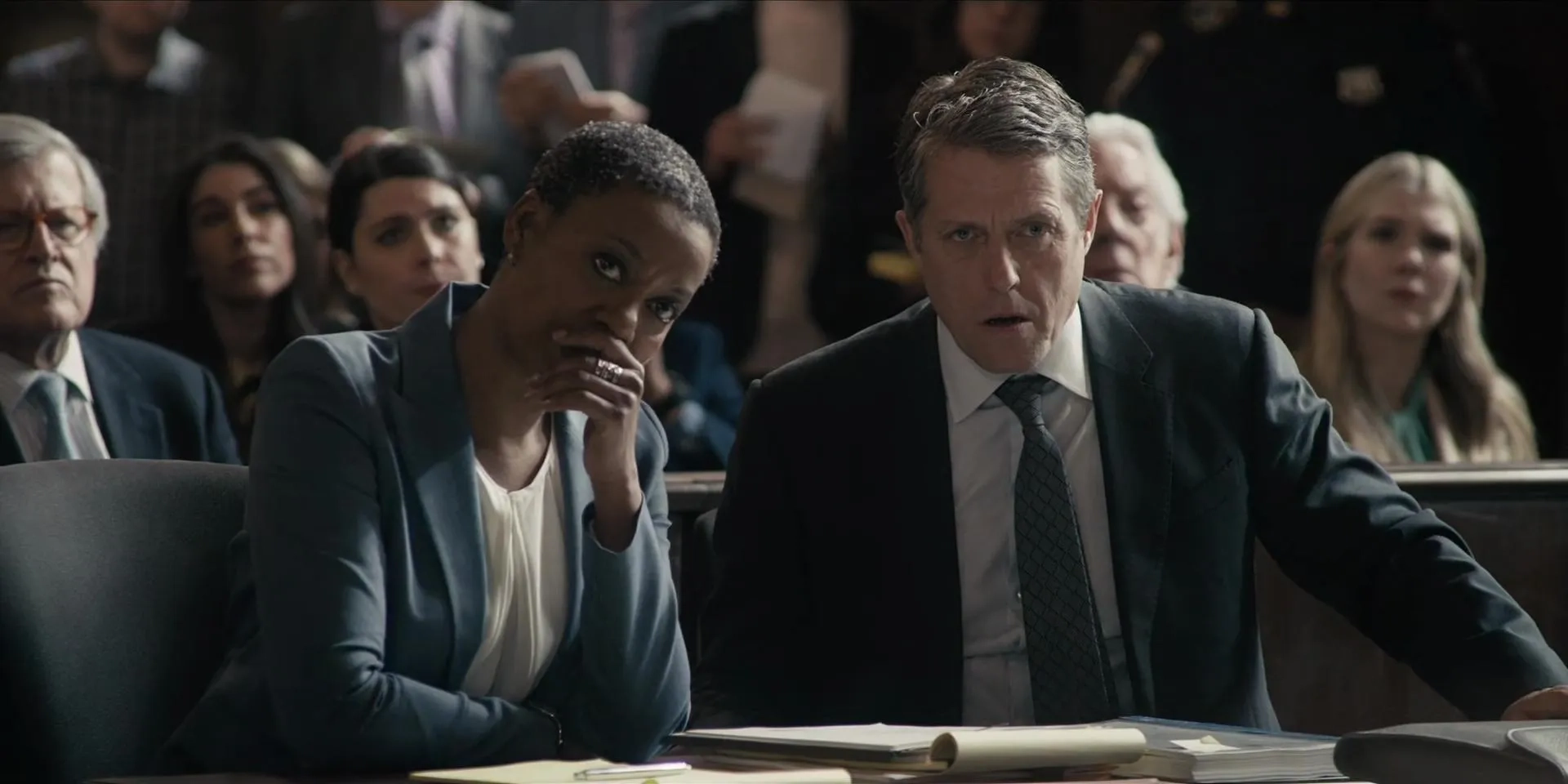 Hugh Grant and Noma Dumezweni in The Undoing (2020)