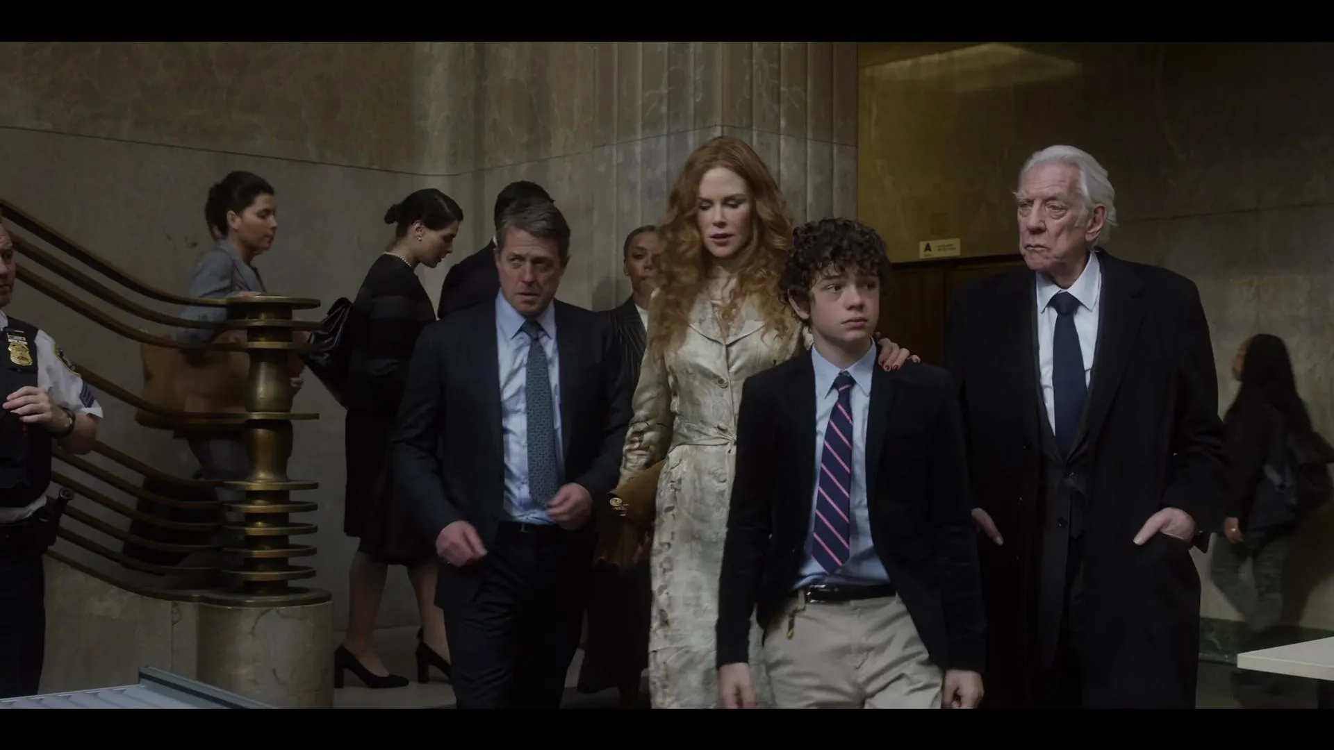 Nicole Kidman, Hugh Grant, Donald Sutherland, and Noah Jupe in The Undoing (2020)