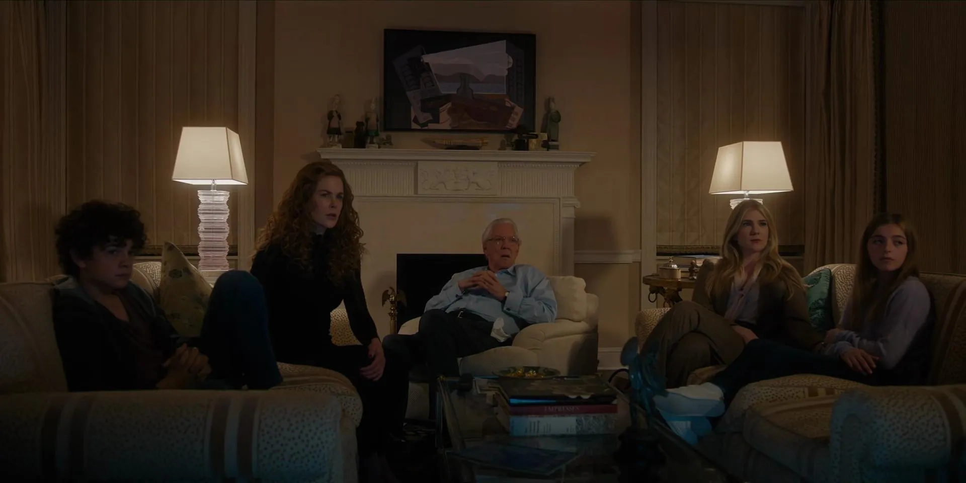 Nicole Kidman, Donald Sutherland, Lily Rabe, and Noah Jupe in The Undoing (2020)