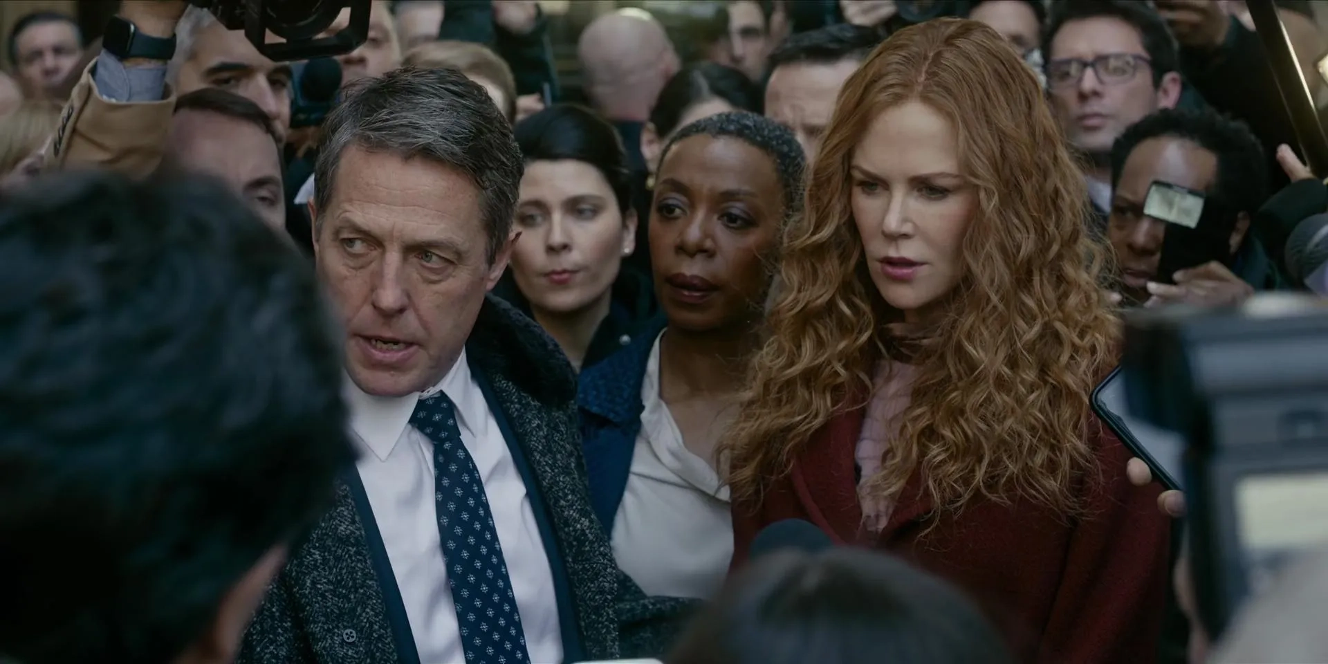 Nicole Kidman, Hugh Grant, and Noma Dumezweni in The Undoing (2020)