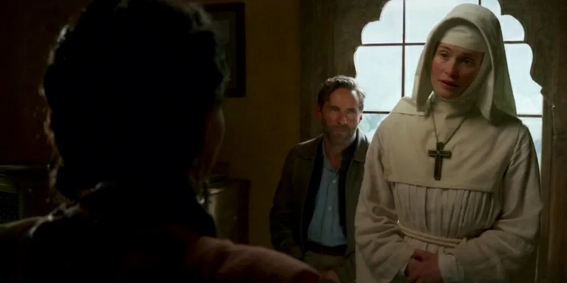 Alessandro Nivola, Gemma Arterton, and Dipika Kunwar in Black Narcissus (2020)