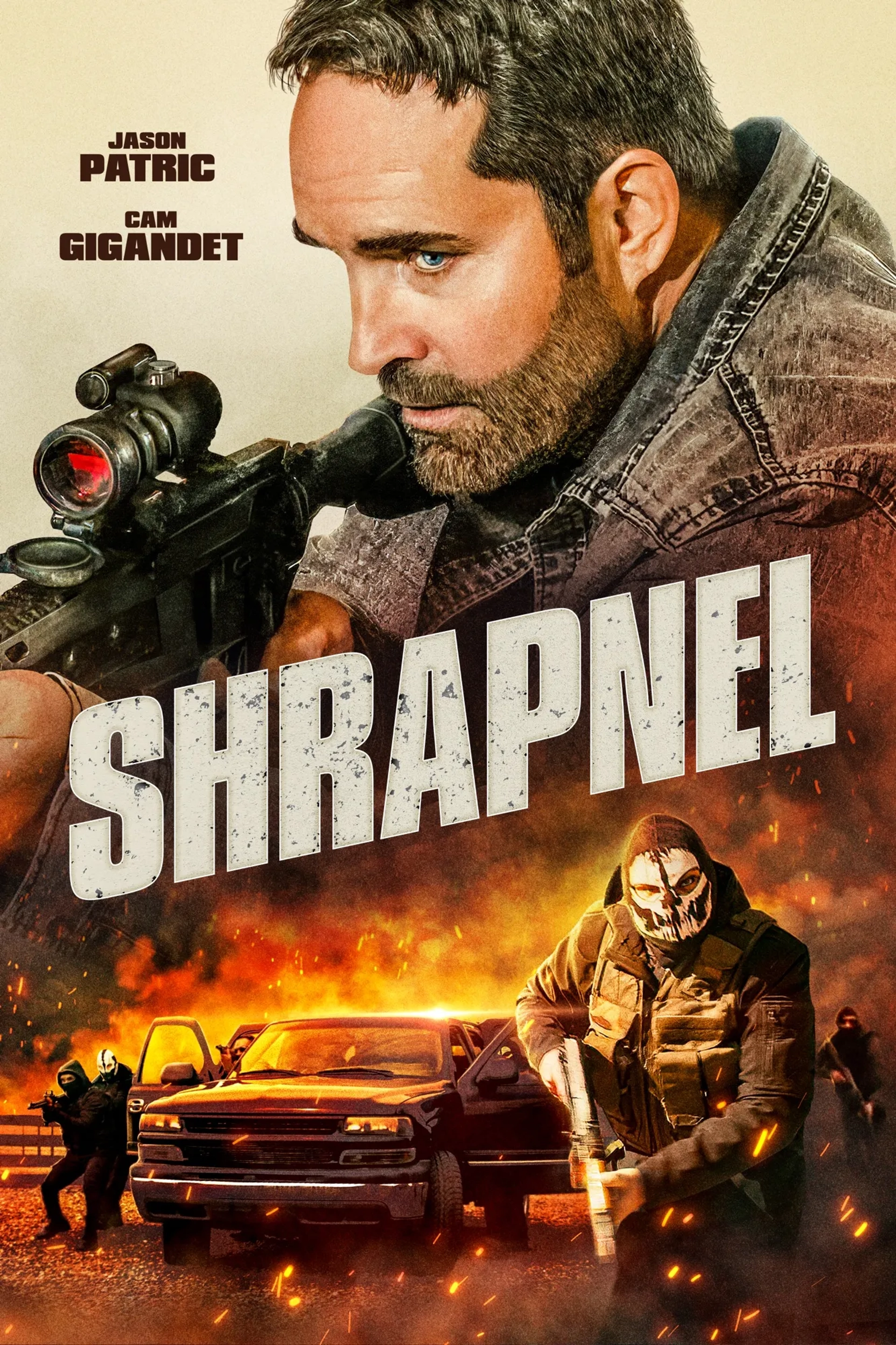 Jason Patric and Cam Gigandet in Shrapnel (2023)